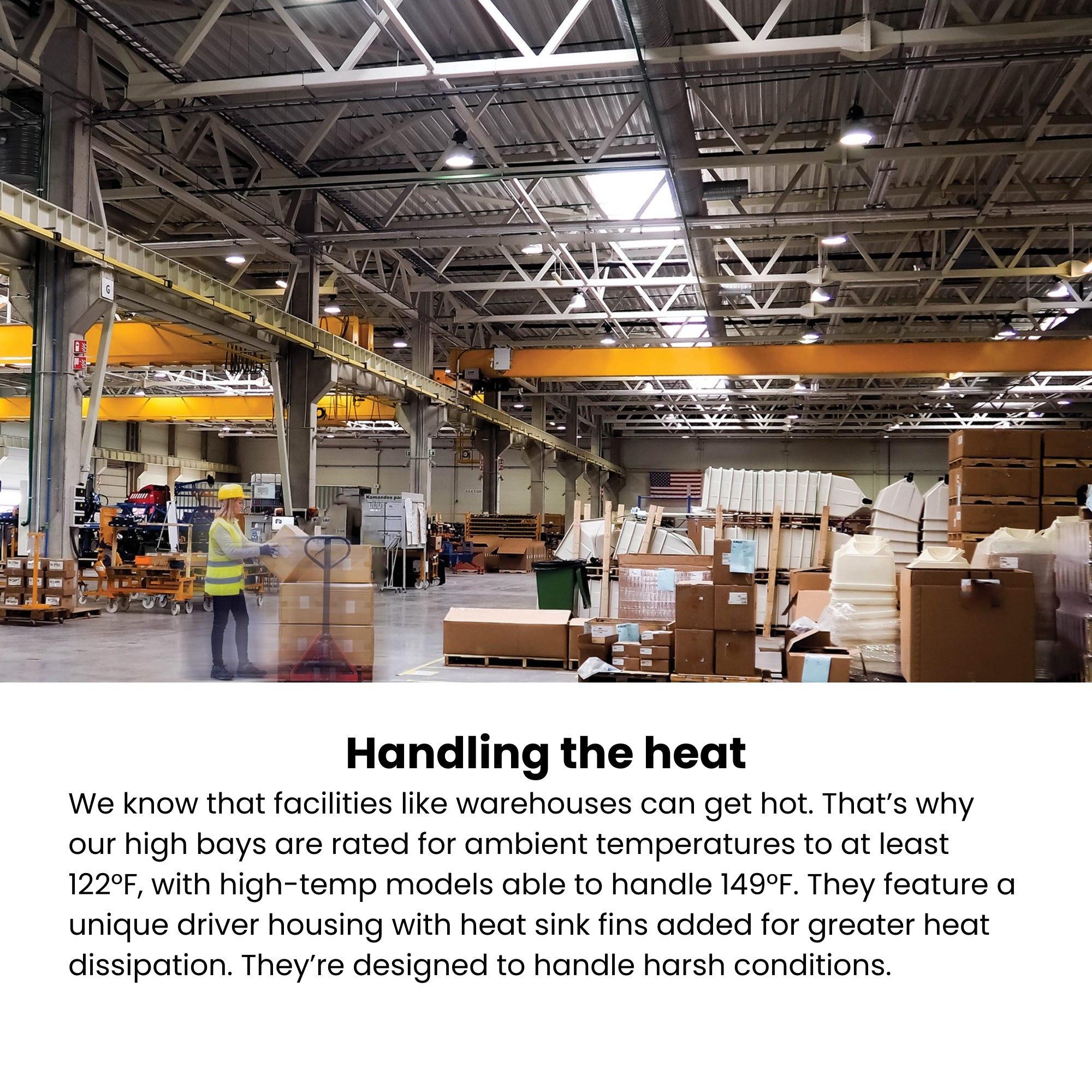 Industrial LED High Bay Light, 400W, 60000 Lumens, 4000K/5000K, 120-277V