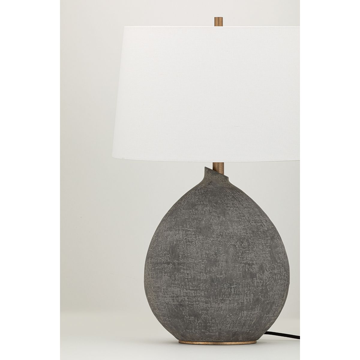 Denali Table Lamp Gray and Gold Leaf Accents - Bees Lighting