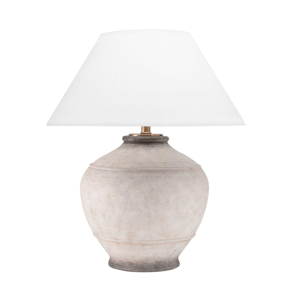 Malta Table Lamp Ceramic Ash Finish - Bees Lighting