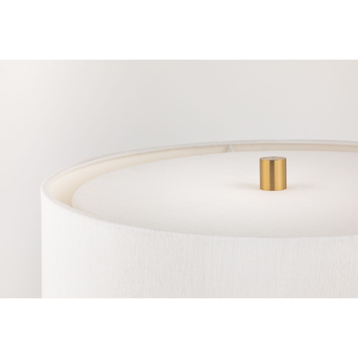 Borneo Table Lamp Aged Brass with White Stripes Combo Finish - Bees Lighting