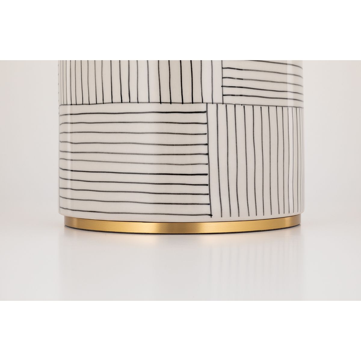 Borneo Table Lamp Aged Brass with Soft Off White Finish - Bees Lighting