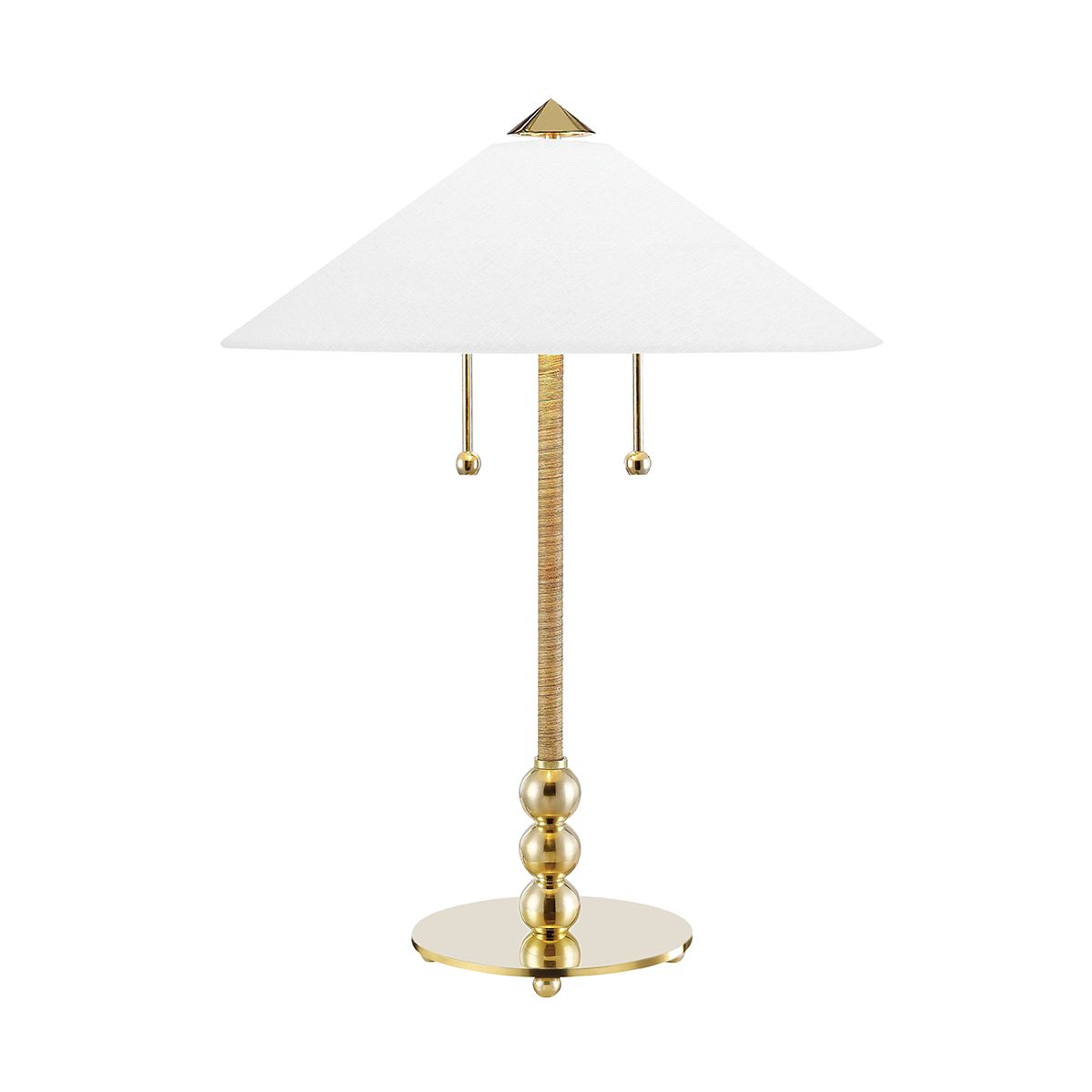 Flare 2 Lights Table Lamp Aged Brass Finish