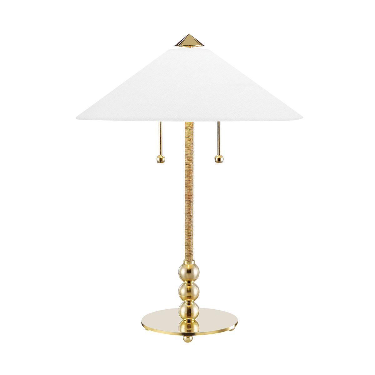 Flare 2 Lights Table Lamp Aged Brass Finish - Bees Lighting