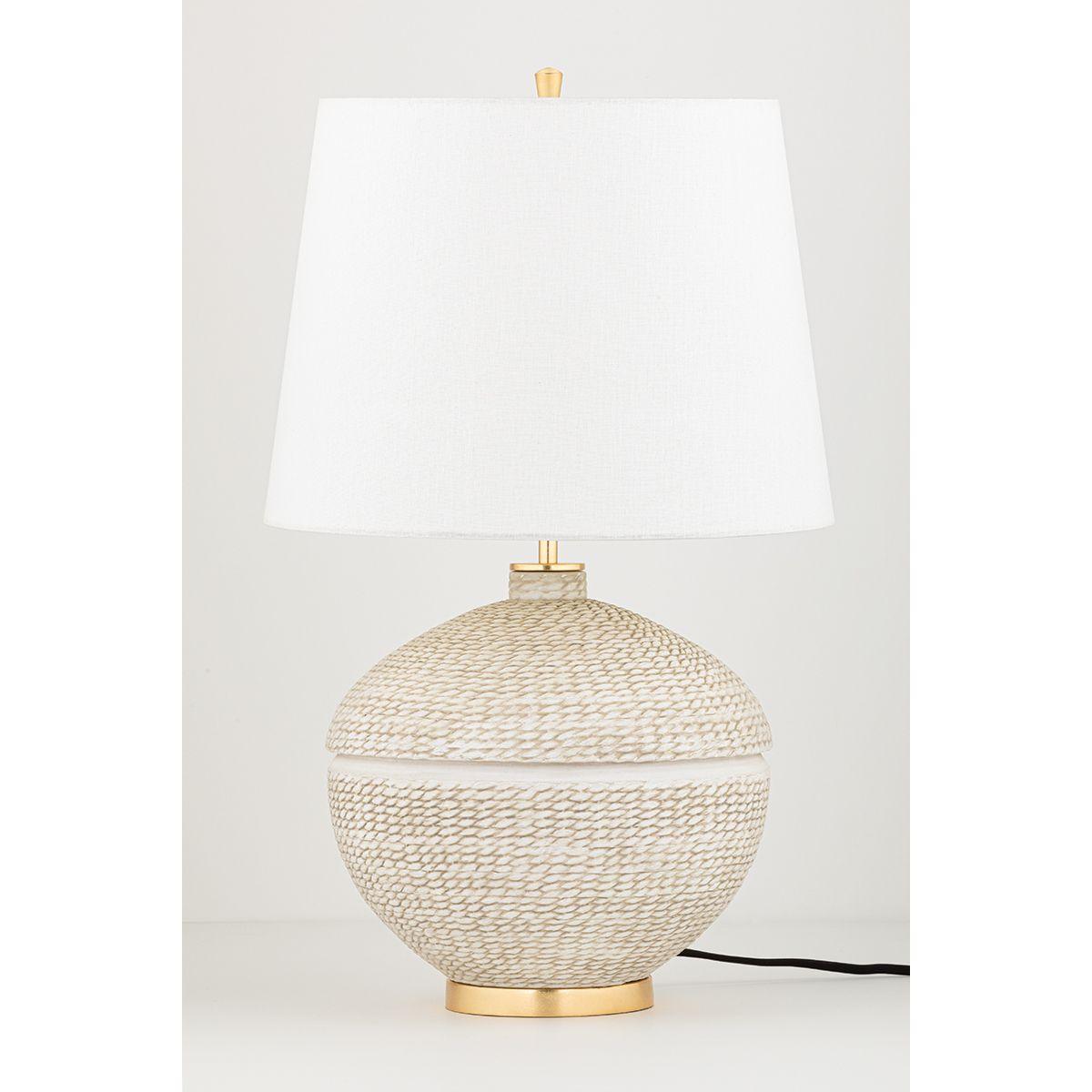 Katonah Table Lamp Ceramic Gold Leaf Finish - Bees Lighting