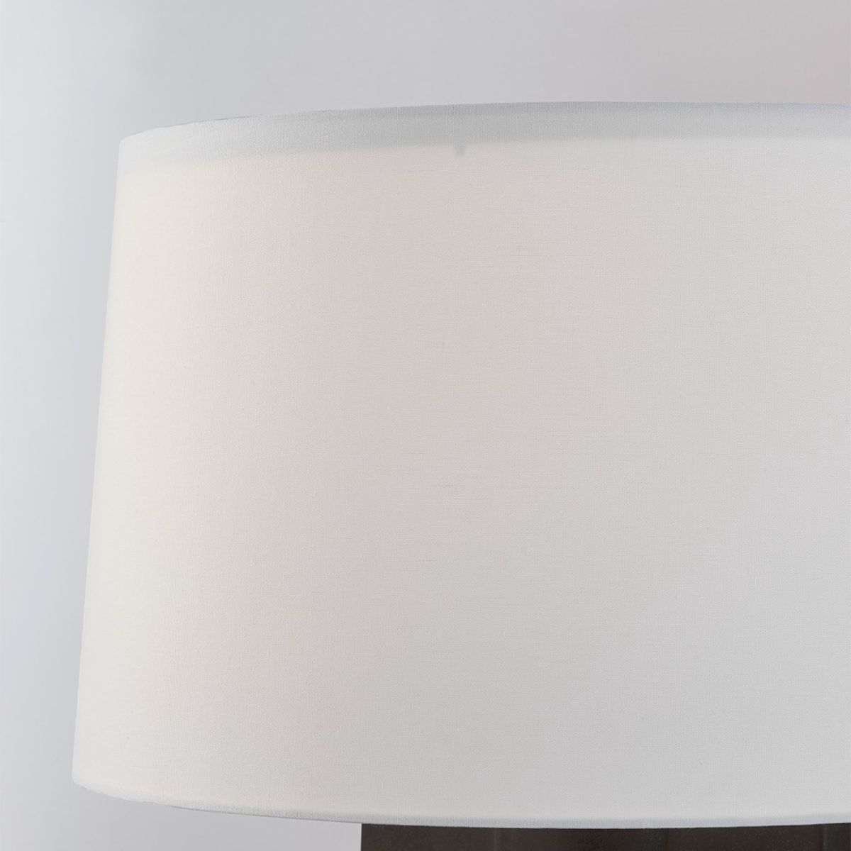 Wilson Table Lamp Ceramic Textured Dark Grey with Aged Brass Accents - Bees Lighting
