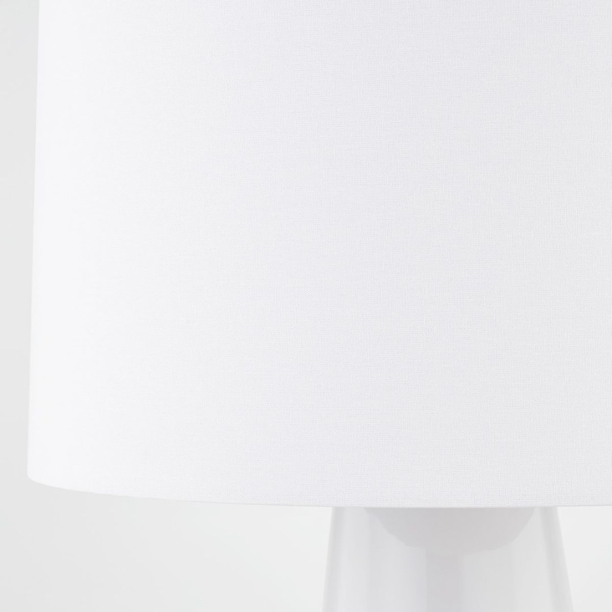 Saugerties Table Lamp Gloss White Ash Ceramic with Aged Brass Accents - Bees Lighting