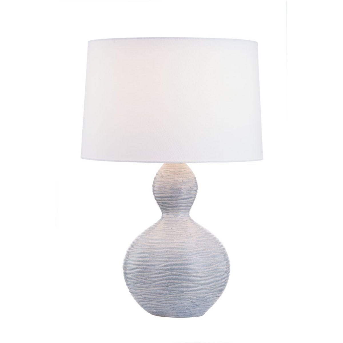 Cairns Table Lamp Textured Ceramic Coastal Blue Finish - Bees Lighting