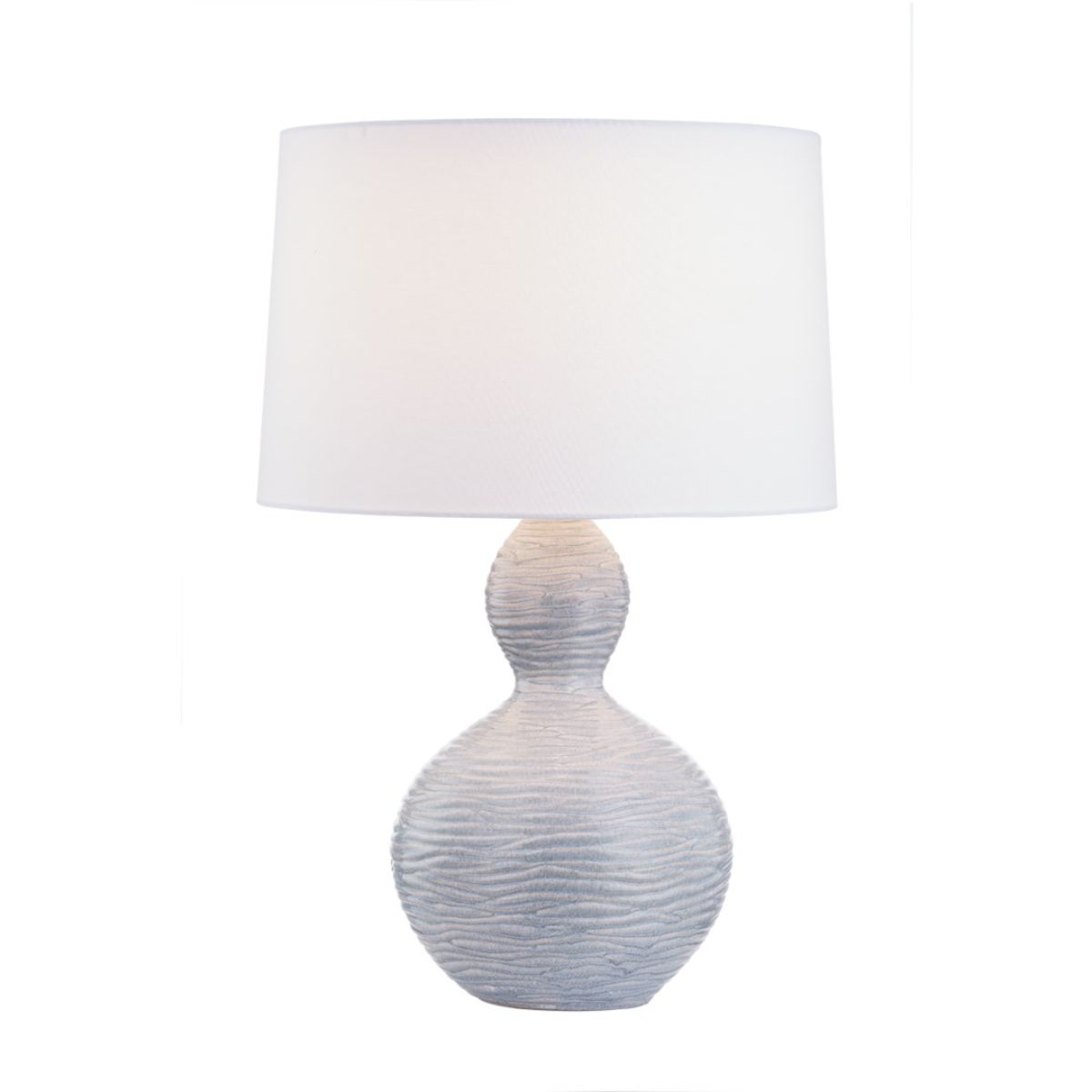 Cairns Table Lamp Textured Ceramic Coastal Blue Finish - Bees Lighting