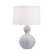 Cairns Table Lamp Textured Ceramic Coastal Blue Finish - Bees Lighting