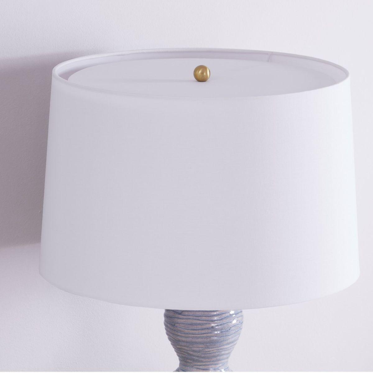 Cairns Table Lamp Textured Ceramic Coastal Blue Finish - Bees Lighting