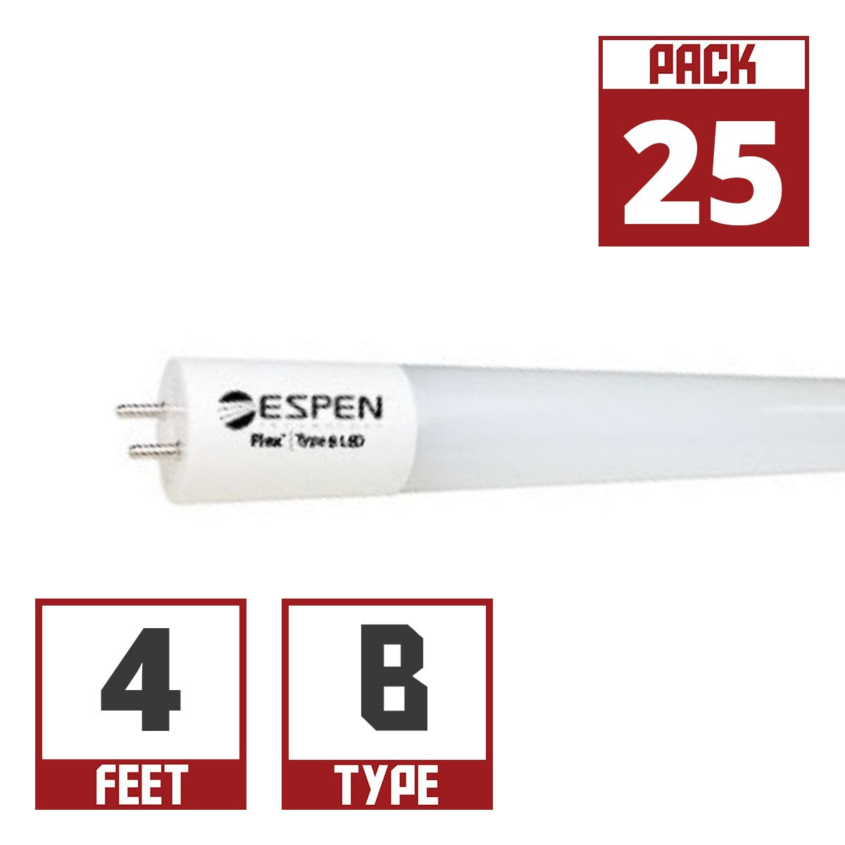 4ft LED T8 Tube, 17 Watts, 2200 Lumens, 3500K, Ballast Bypass, Single End, 0-10V - Bees Lighting
