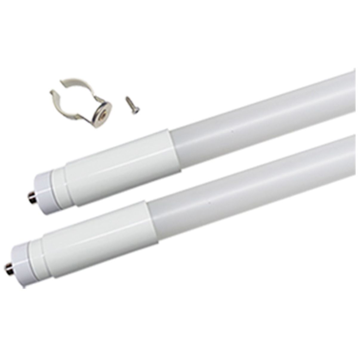 8ft T8 LED Bulb, 24 Watt, 3500 Lumens, 4000K, Glass, F96T8 Replacement, Fa8 base, Type A+B, Double End (Case Of 10)