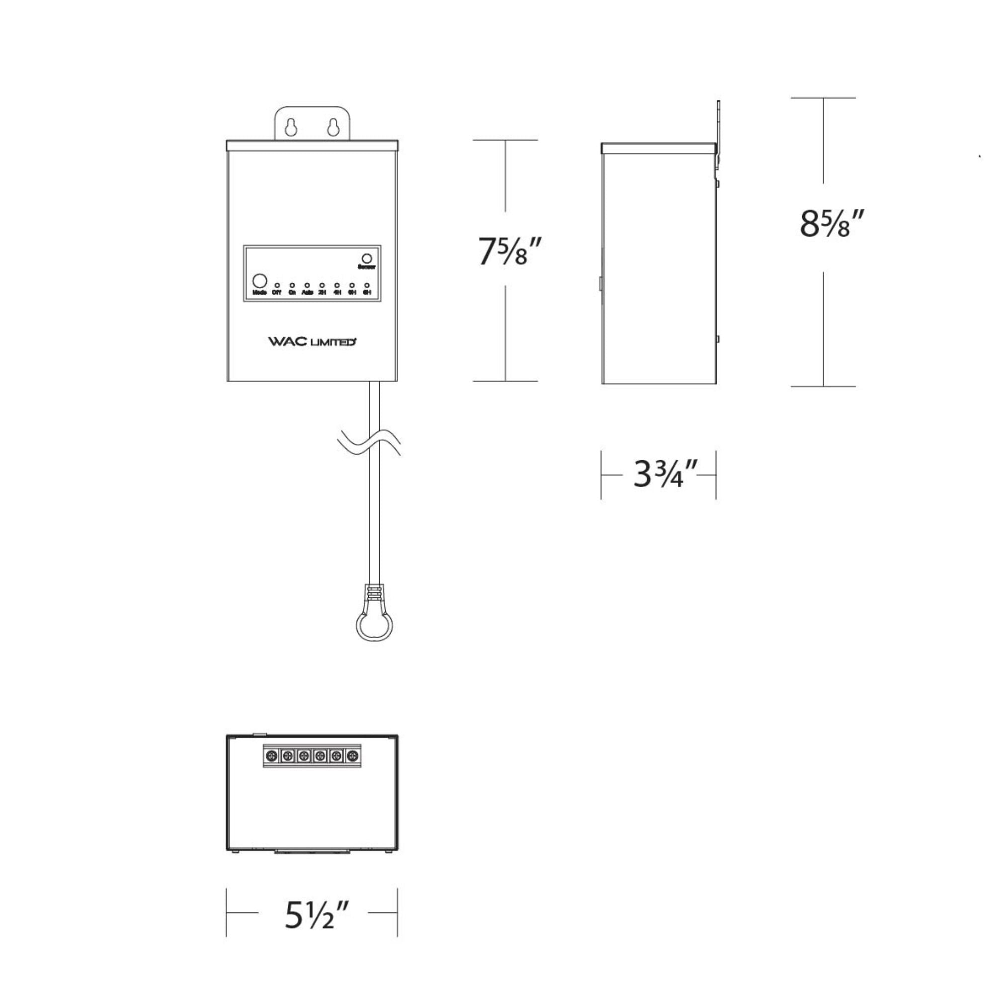 Dual-Channel Magnetic Transformer with Photocell Timer - Stainless Steel