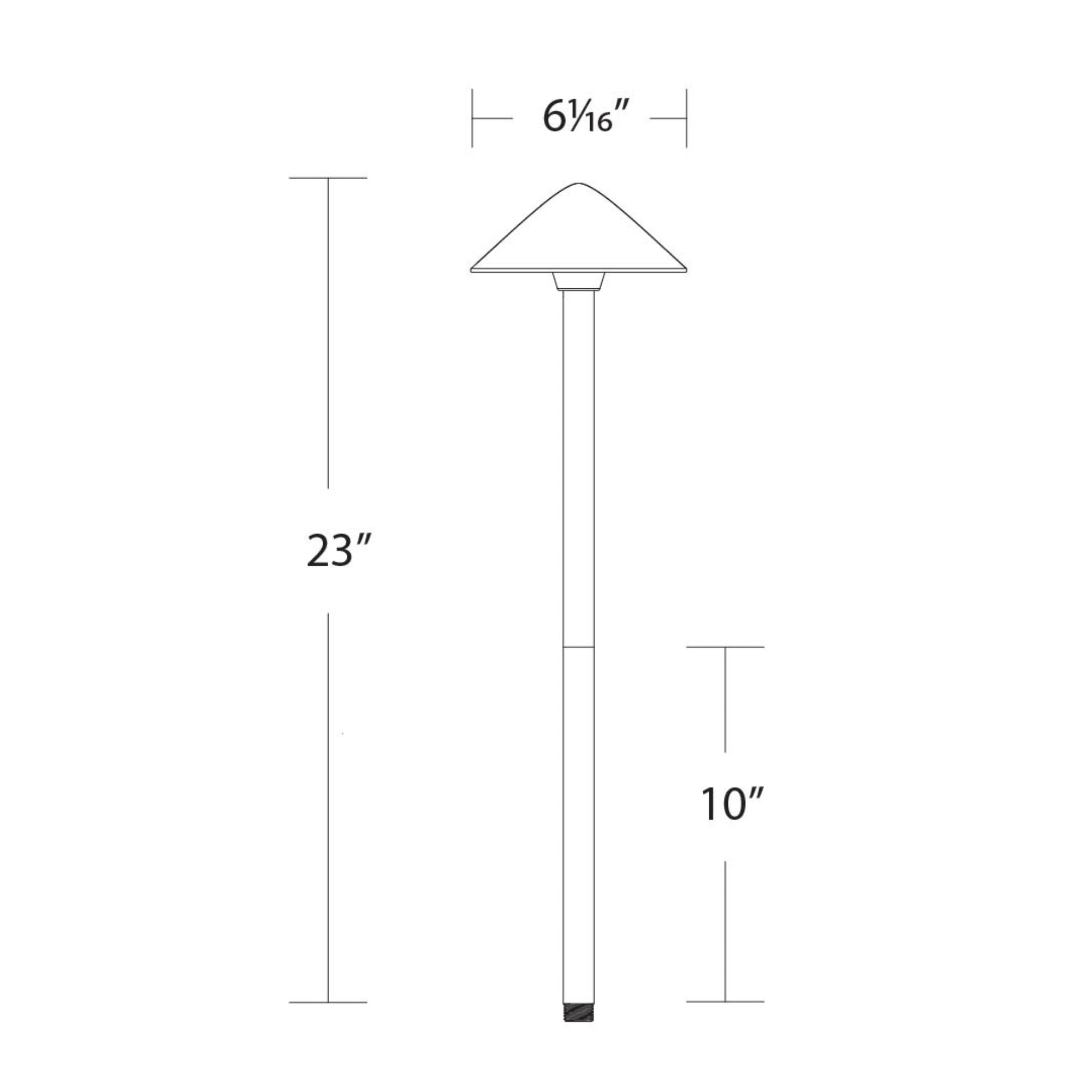 12V LED Cone Pathway Light - 4W - Bronze