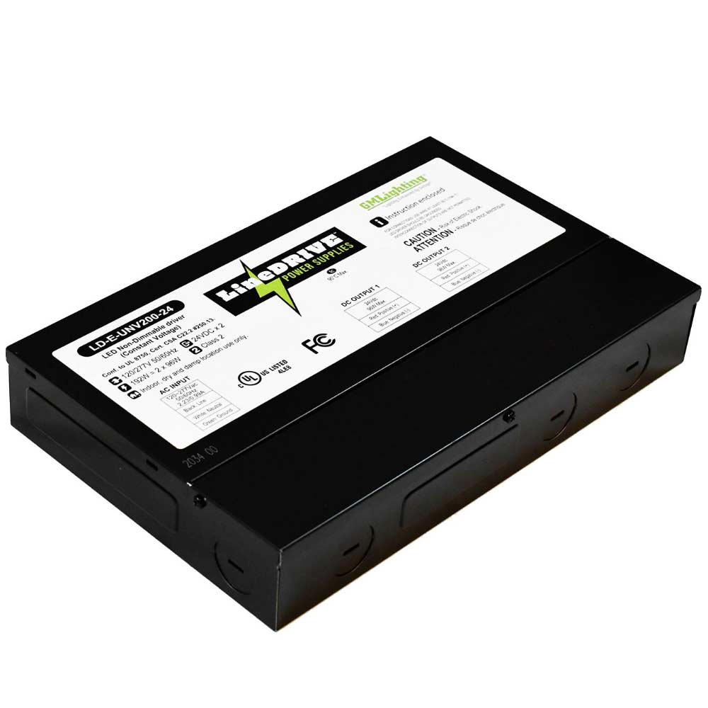 LineDRIVE 200 Watts, 24VDC Electronic LED Non-Dimmable Power Supply, 120-277V Input - Bees Lighting