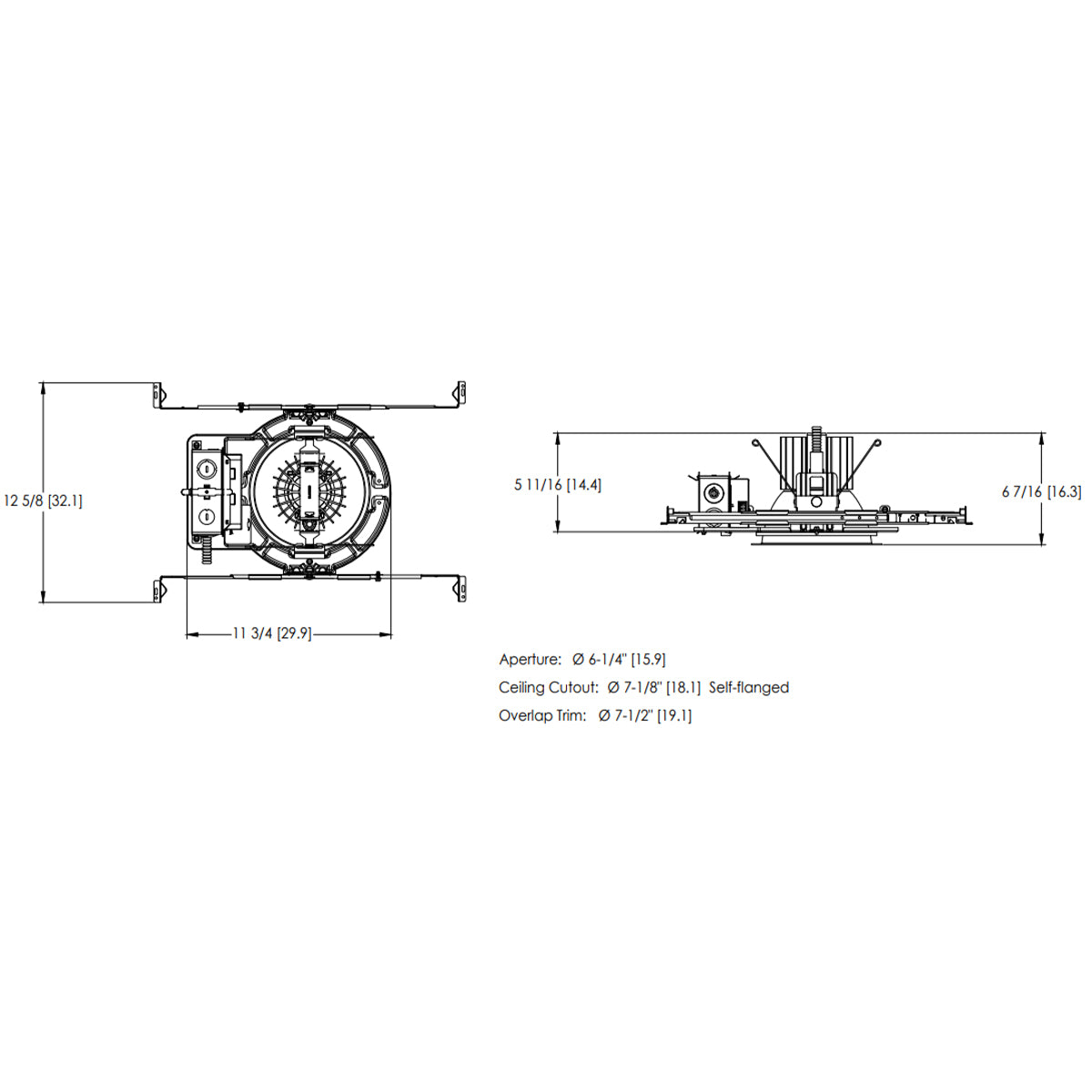 Lithonia LDN6 Commercial LED Recessed Downlight, 1000 lumens, 3500K (Reflector Sold Separately) - Bees Lighting