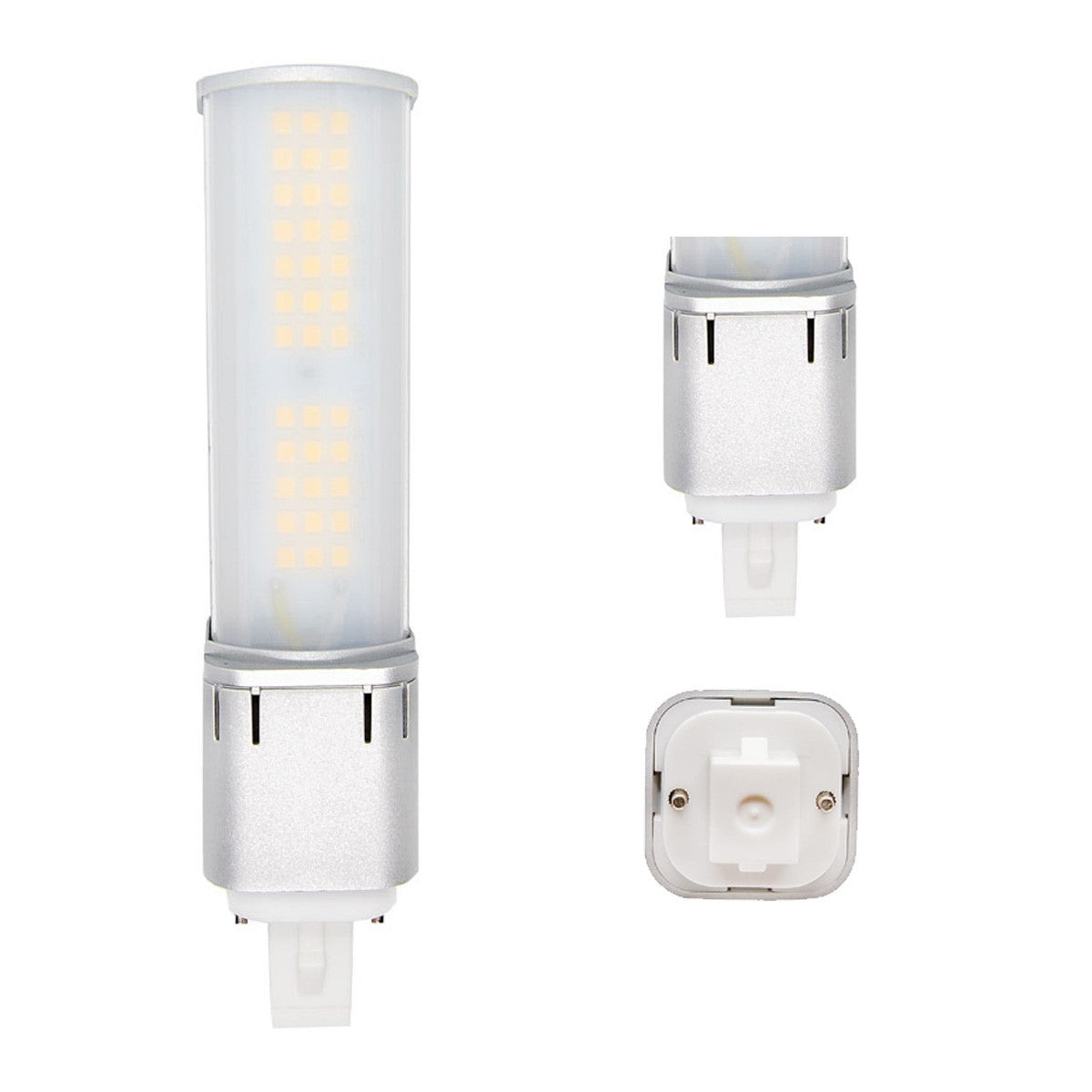 2 pin PL LED Bulb, 7 Watt 880 Lumens, 3500K, Horizontal, Replaces 13W CFL, G23 Base, Direct Or Bypass