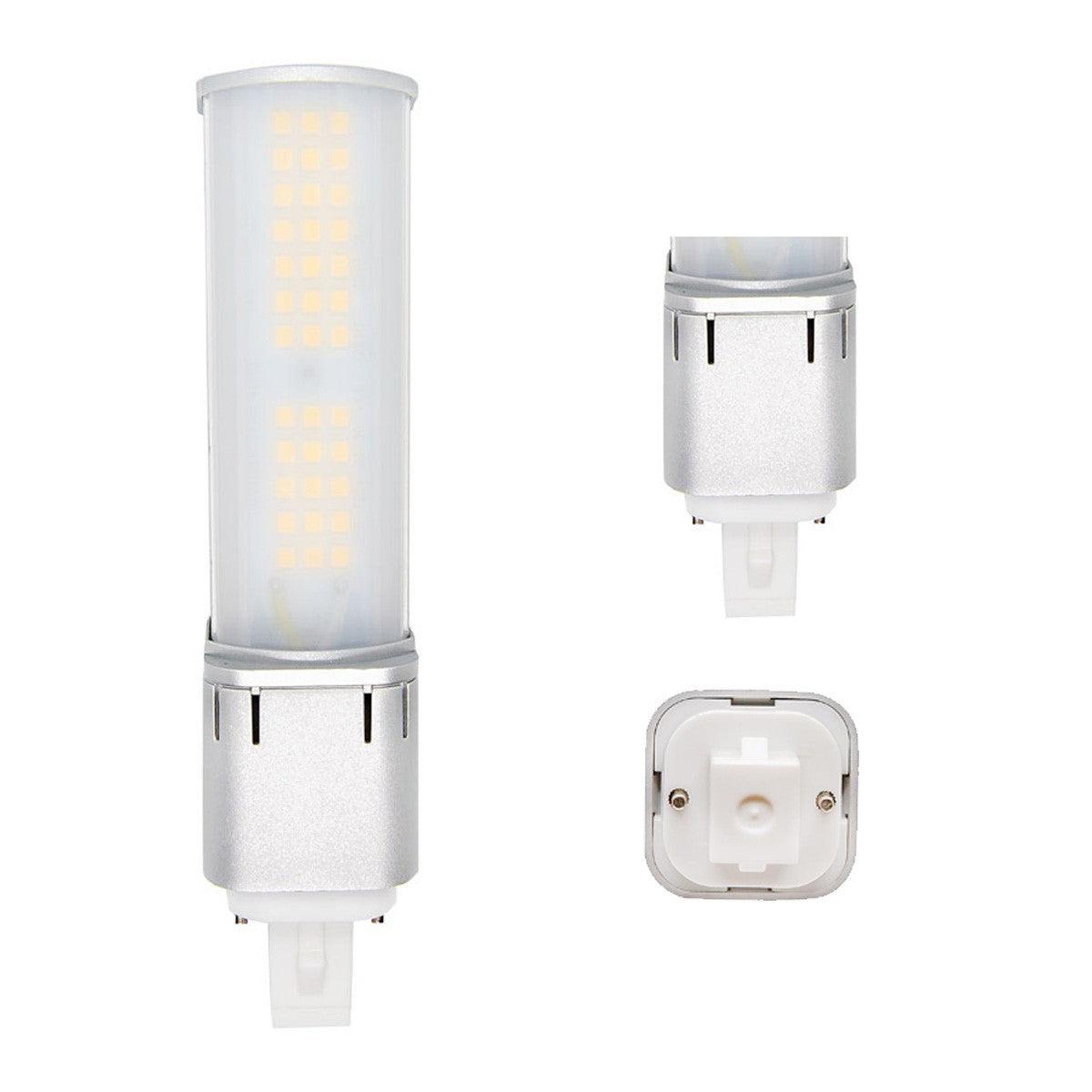 2 pin PL LED Bulb, 7 Watt 920 Lumens, 5000K, Horizontal, Replaces 13W CFL, G23 Base, Direct Or Bypass - Bees Lighting