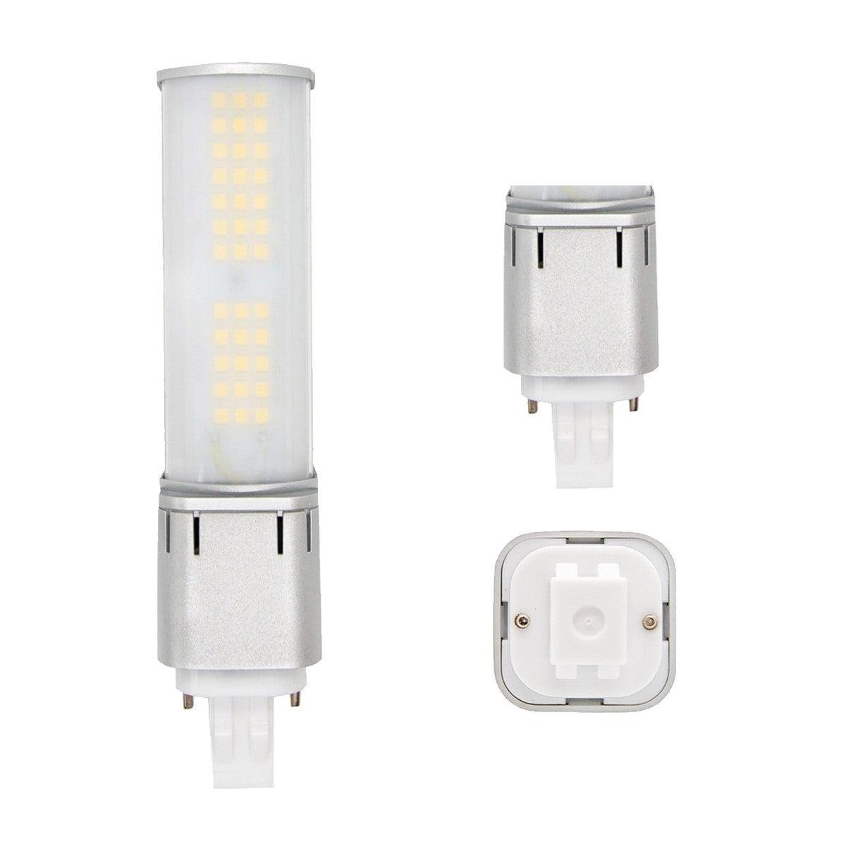 2 pin PL LED Bulb, 7 Watt 820 Lumens, 2700K, Horizontal, Replaces 13W CFL, GX23 Base-2, Direct Or Bypass - Bees Lighting