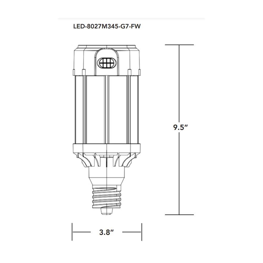 Retrofit LED Corn Bulb, 110W, 15730 Lumens, Selectable CCT, 30K/40K/50K, EX39 Mogul Extended Base, 120-277V - Bees Lighting