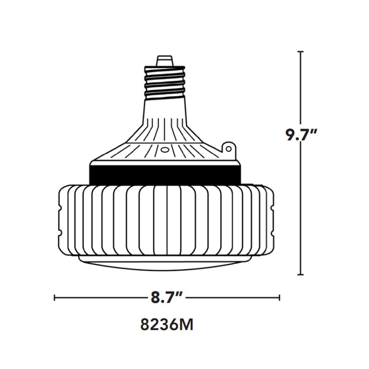 Retrofit LED High Bay Bulb, 95W, 13000 Lumens, Selectable CCT, 30K/40K/50K, EX39 Mogul Extended Base, 120-277V