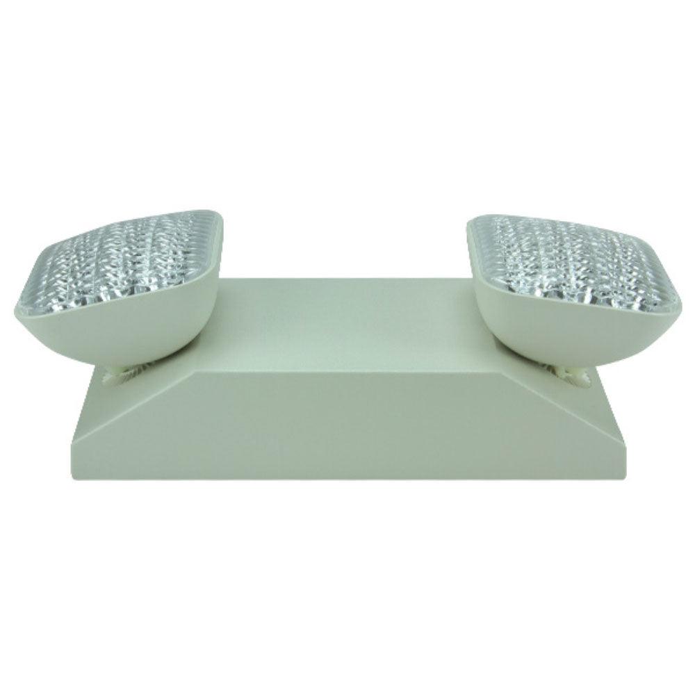 LED Emergency Light, 2 Watts, 2 Adjustable Light Heads, 120-277V, Self Test, Remote Capacity - Bees Lighting