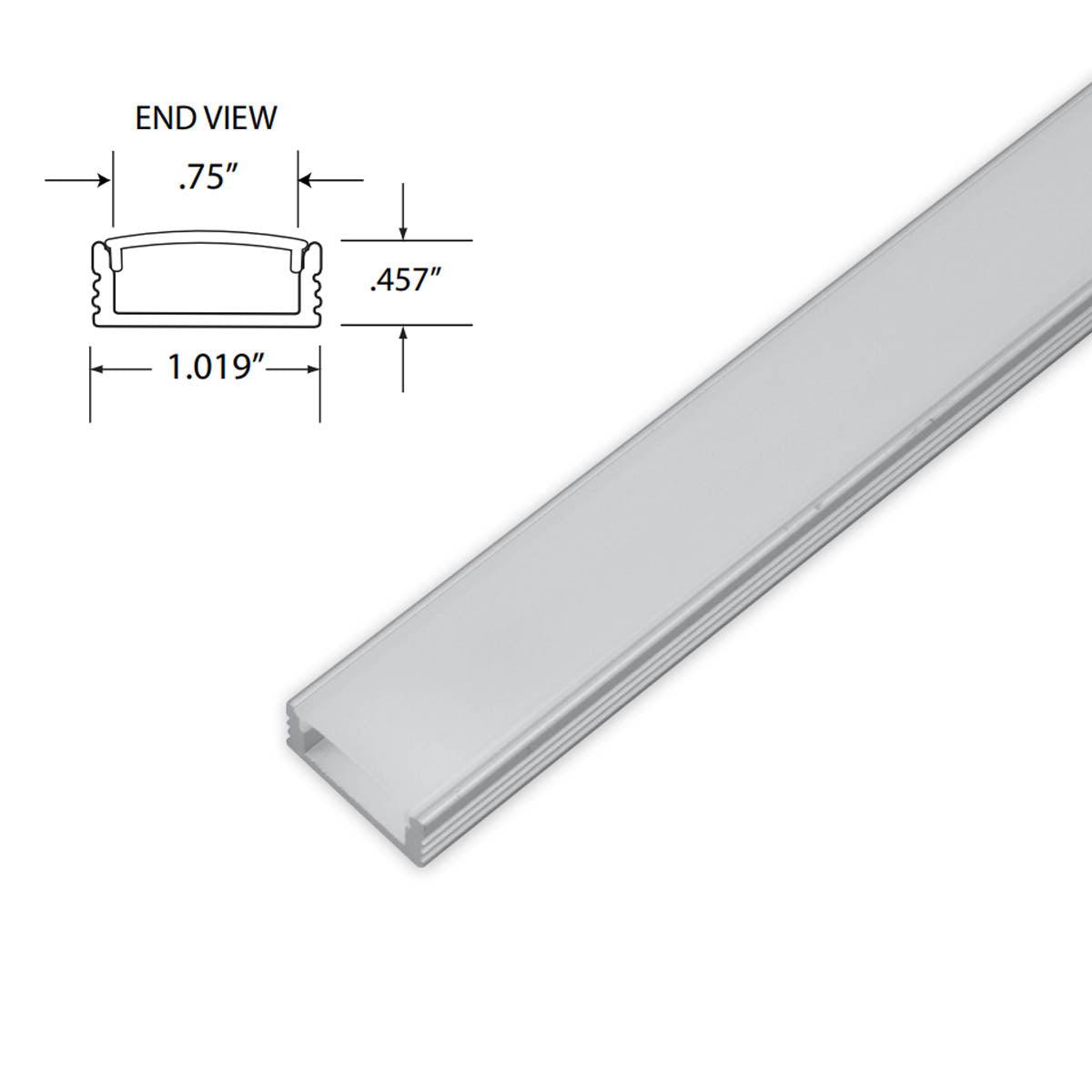 Two End caps, one solid, one with wiring hole for LED-CHL-W Channel - Bees Lighting