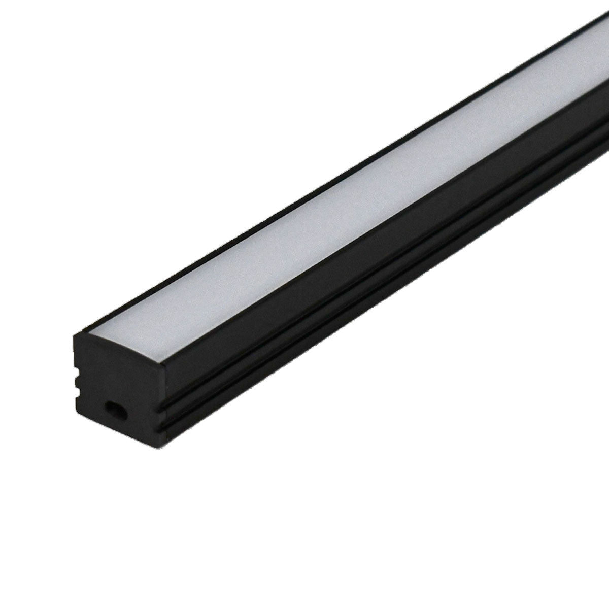 Extruded 4ft Mini Deep Format Channel for for LTR LED Strip and Tape Lights, Black - Bees Lighting