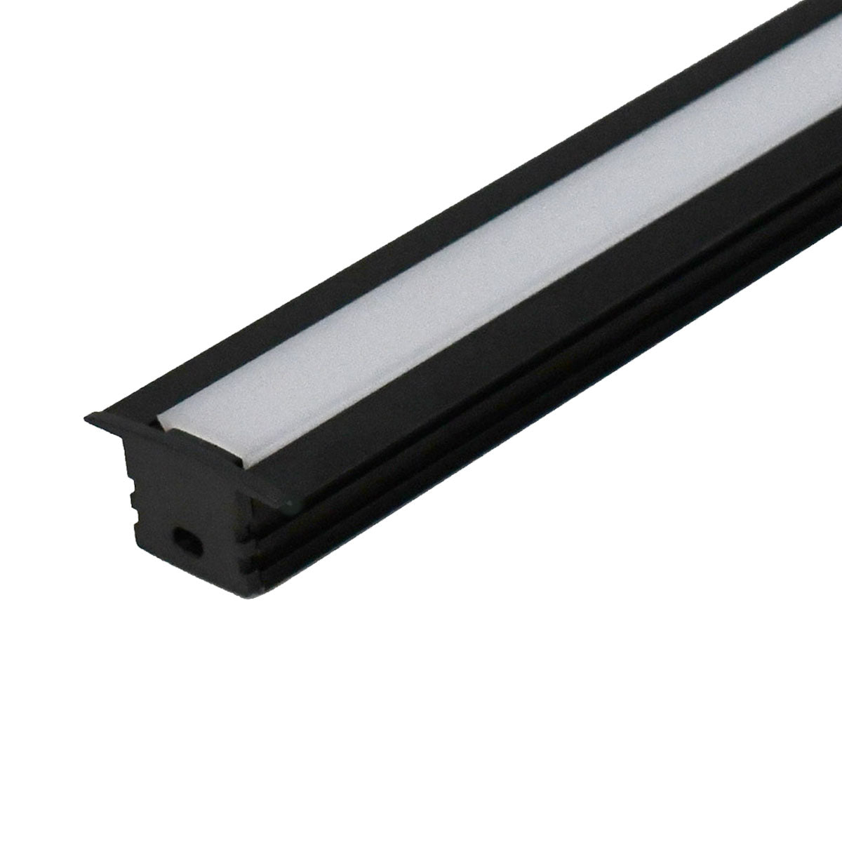 Extruded 4ft Flanged Mini-Deep Format Channel for LTR LED Tape Lights, Black