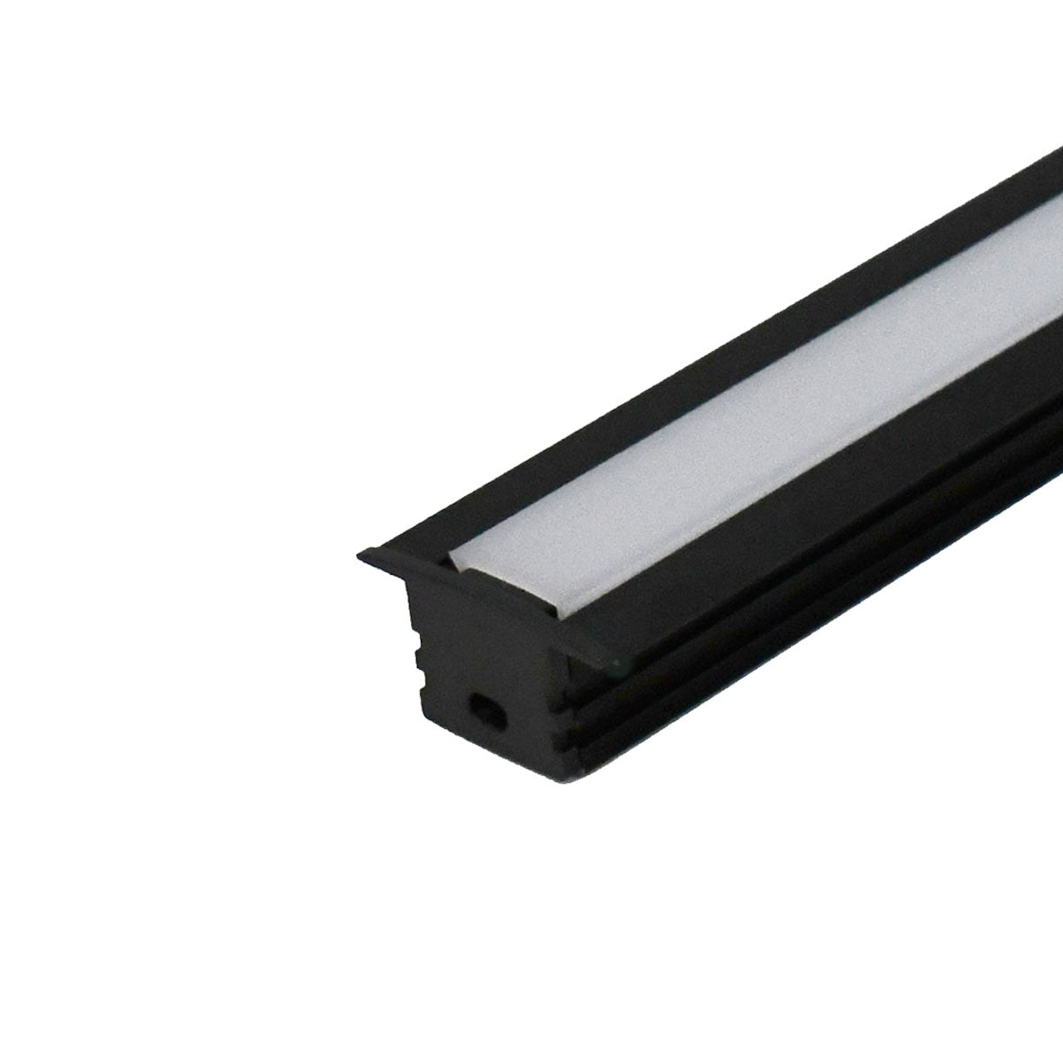 Two Black End caps, one solid, one with wiring hole for LED-CHL-XD-MD-F Channel