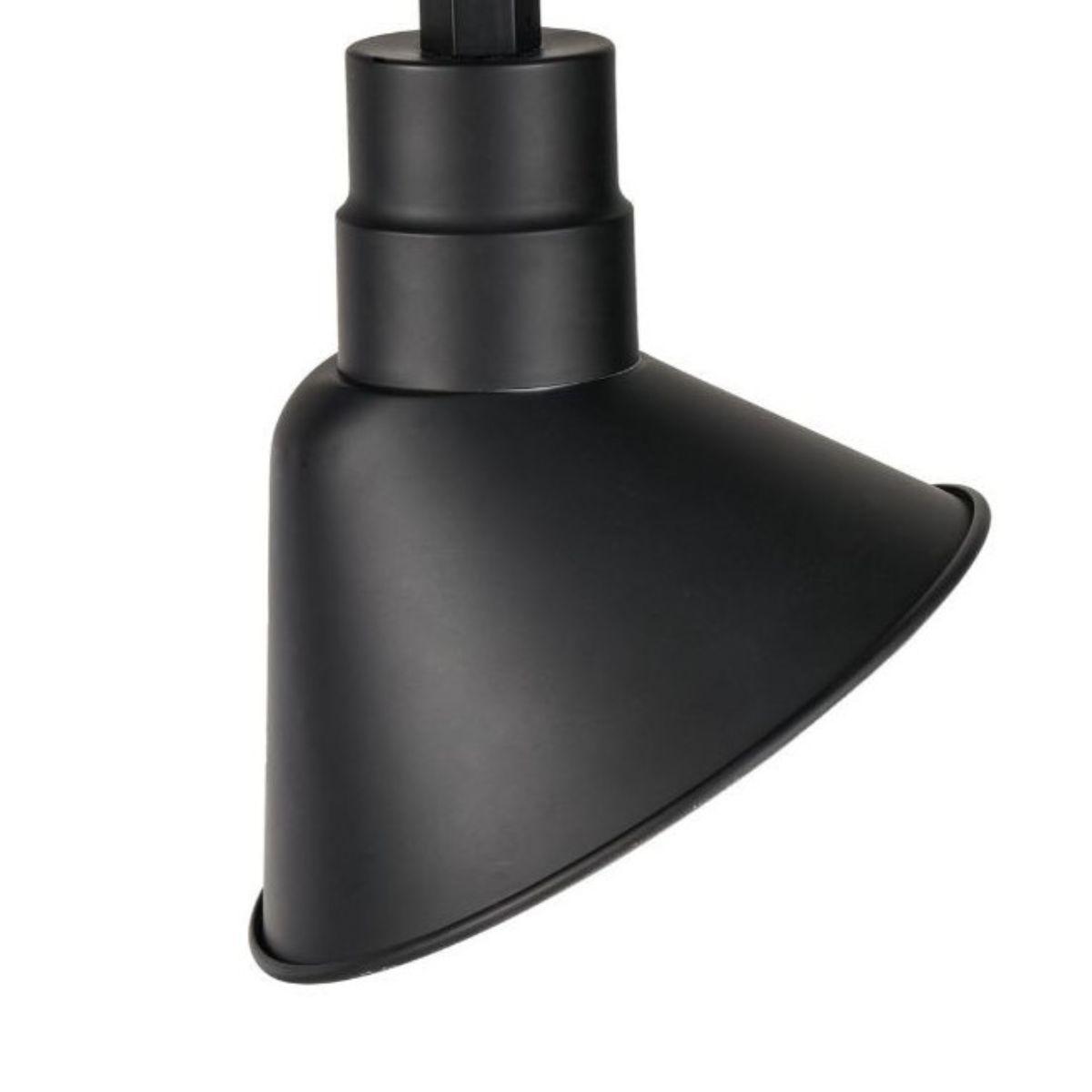 R Series 10 in. LED Black Outdoor Angle Shade with 3/4 in. Fitter