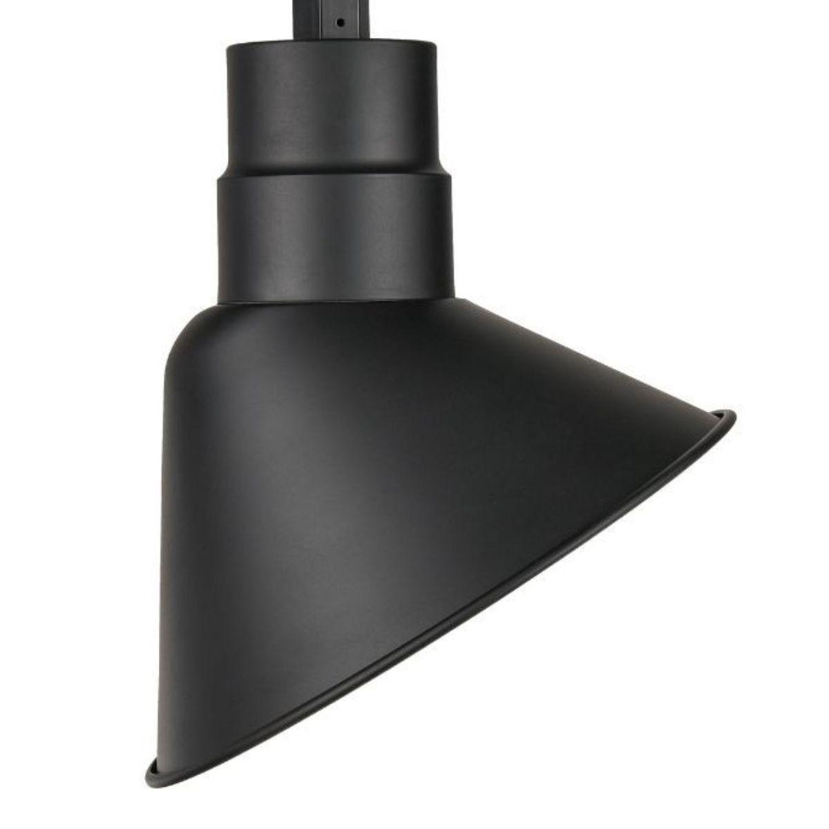 R Series 12 in. LED Black Outdoor Angle Shade with 3/4 in. Fitter