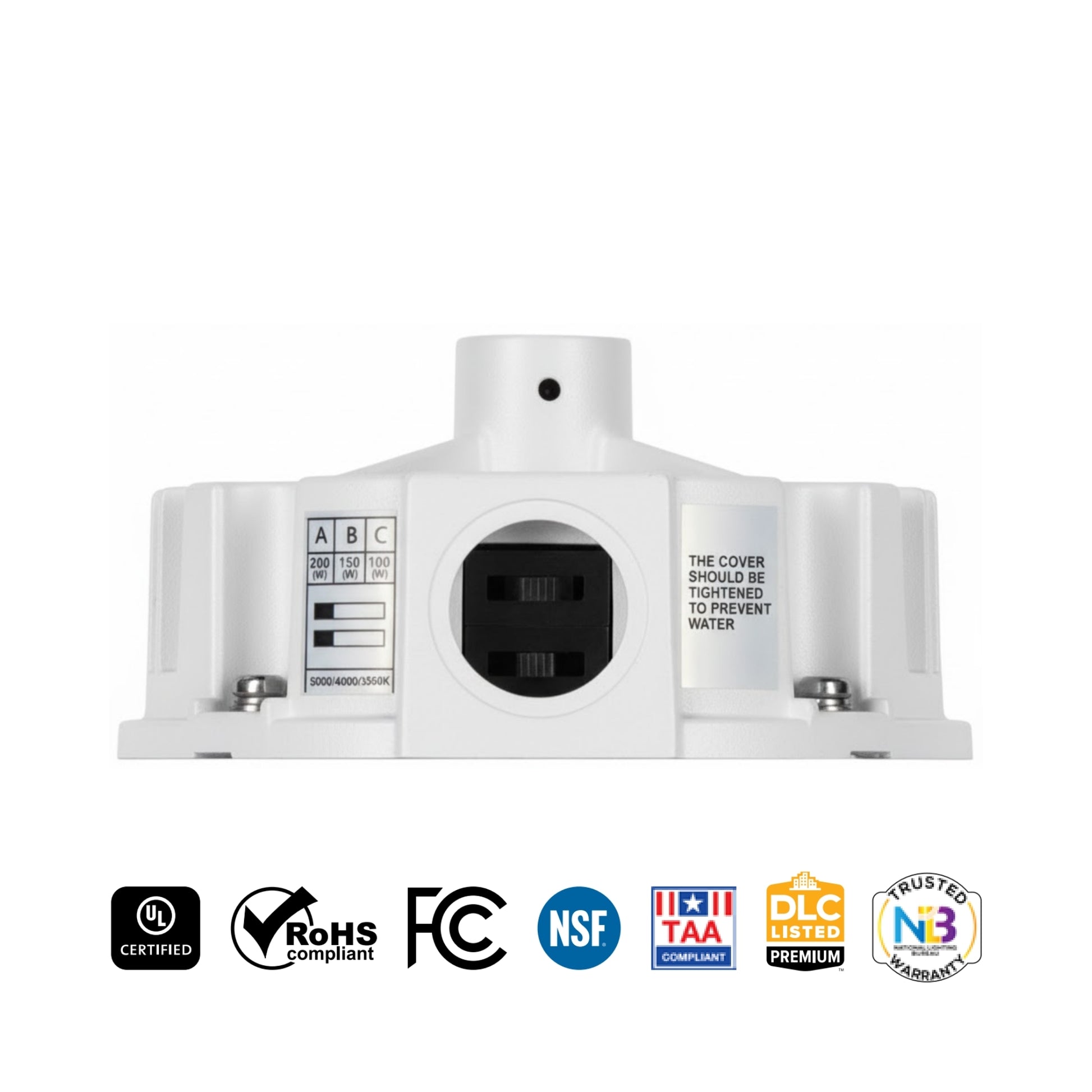 Sylvania - UFO High Bay Light, 200W, 30000 Lumens, 35K/40K/50K, 120-347V, White | Bees Lighting