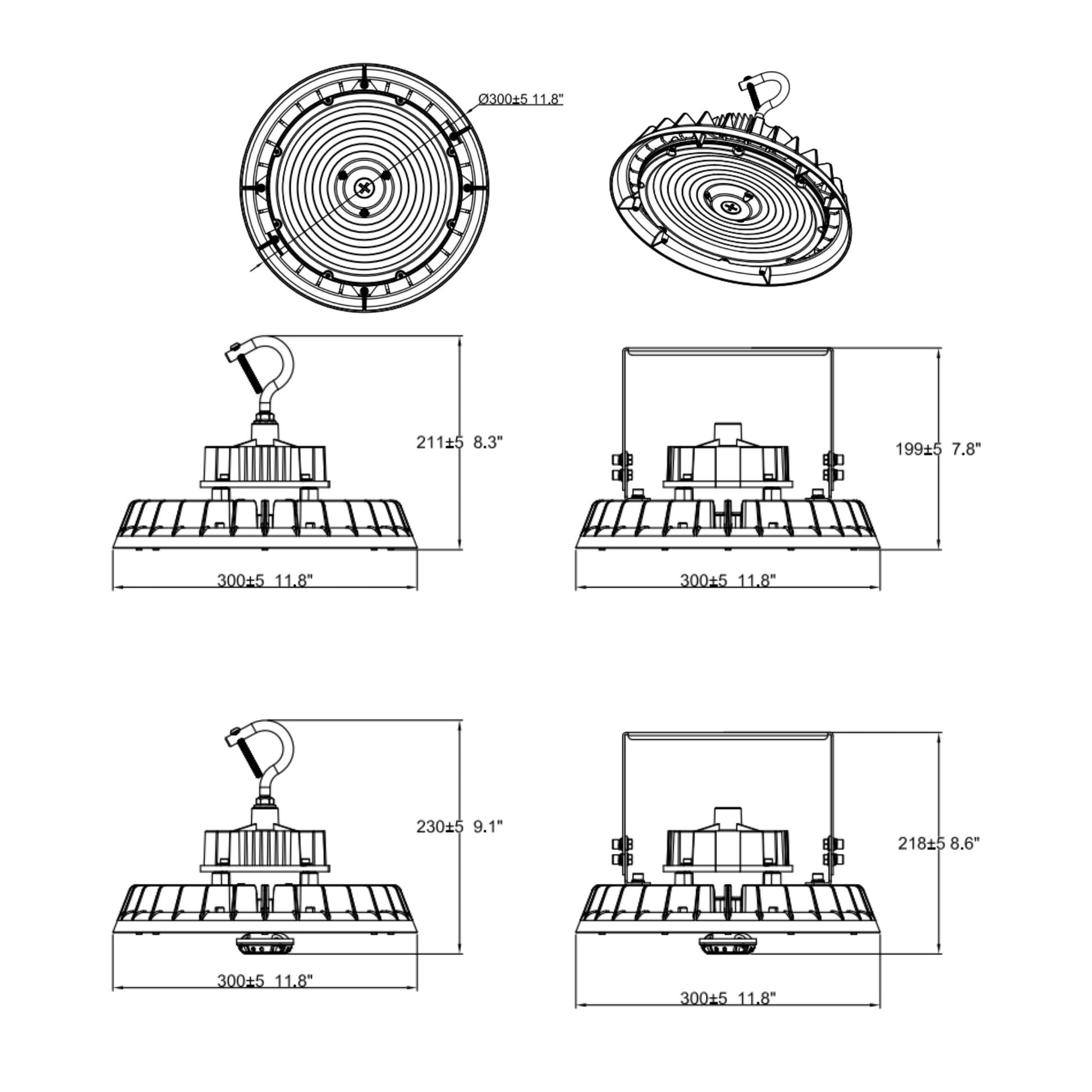Sylvania - UFO High Bay Light, 200W, 30000 Lumens, 35K/40K/50K, 120-347V, White | Bees Lighting