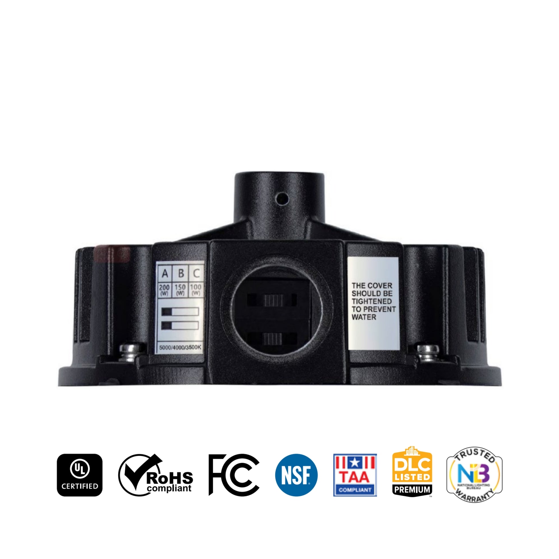 Sylvania - UFO High Bay Light, 320W, 48000 Lumens, 35K/40K/50K, 120-347V, Black | Bees Lighting