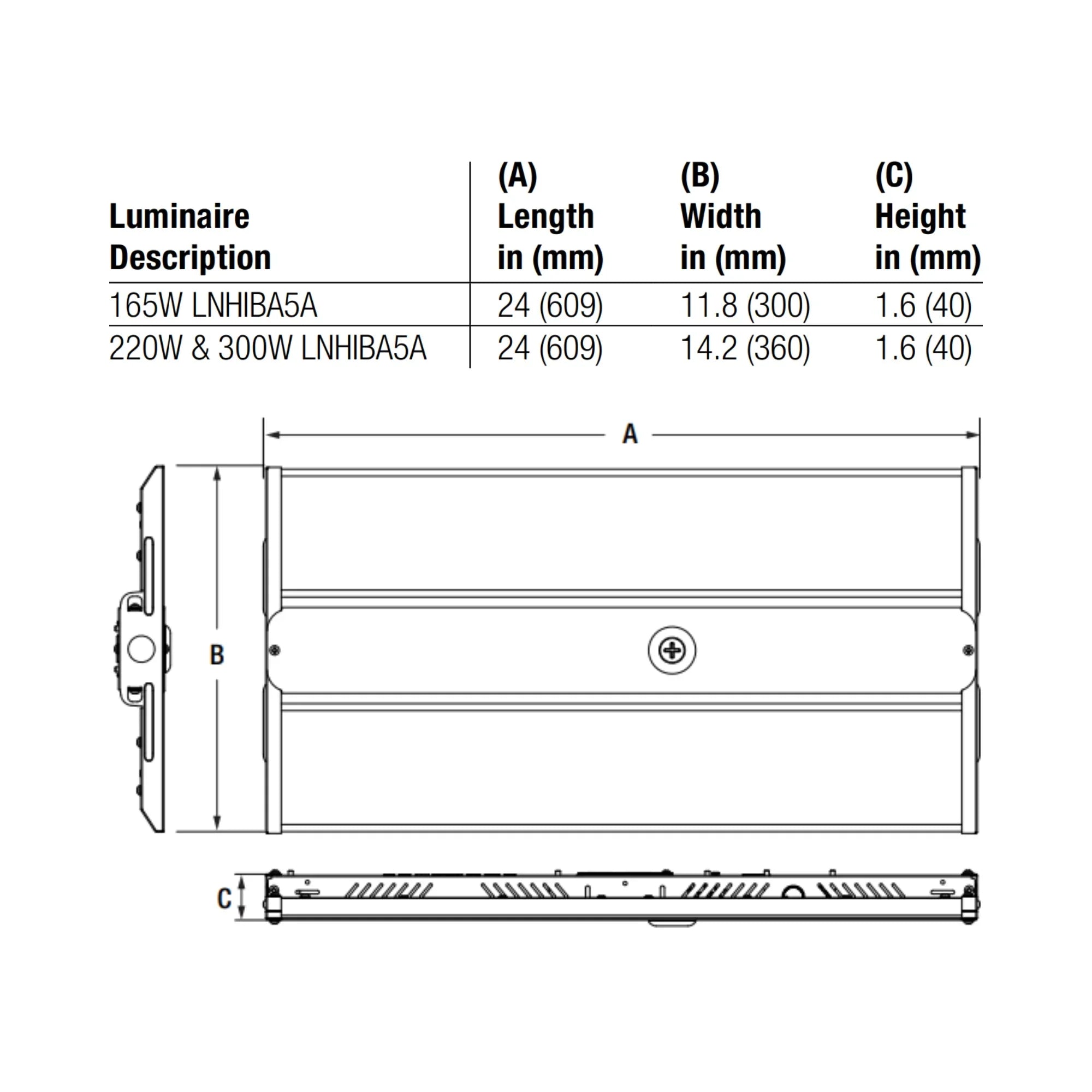 LEDVANCE SYLVANIA 62876 Linear LED High Bay 175/195/220W 120–277V
