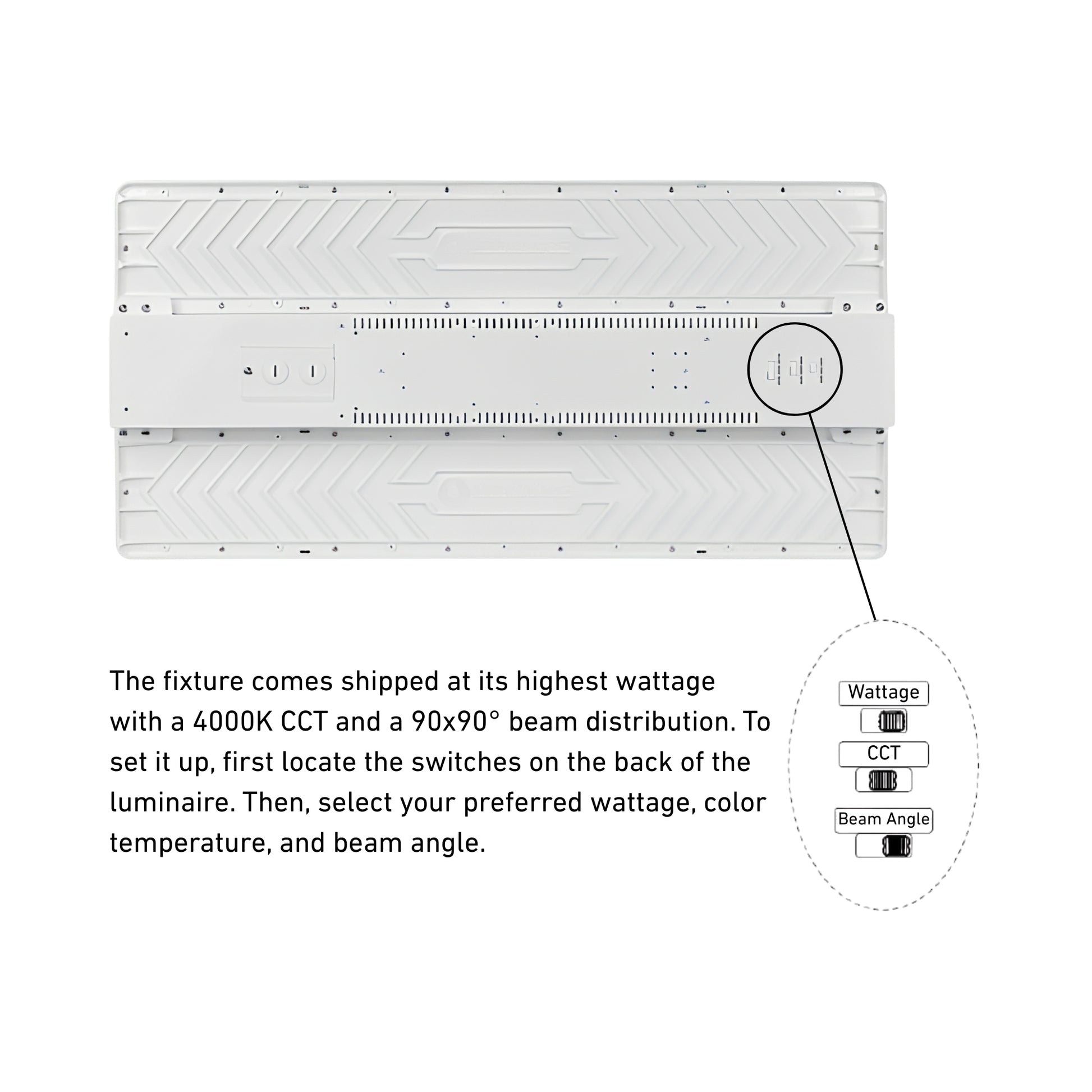 Sylvania - Linear High Bay Light, 300W, 45000 Lumens, 35K/40K/50K, 120-347V | Bees Lighting