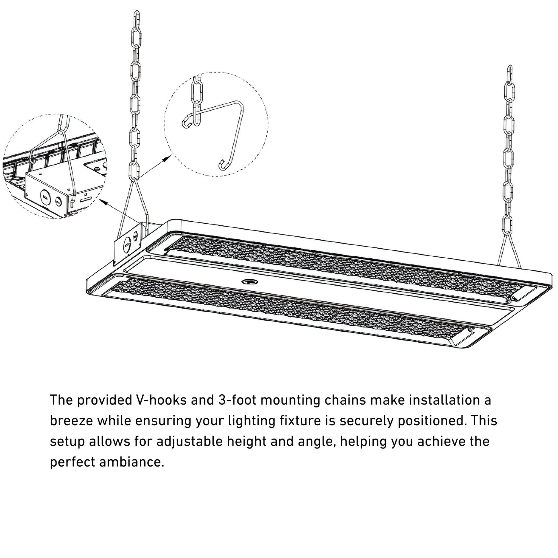 Sylvania - Linear High Bay Light, 400W, 60000 Lumens, 35K/40K/50K, 120-347V | Bees Lighting