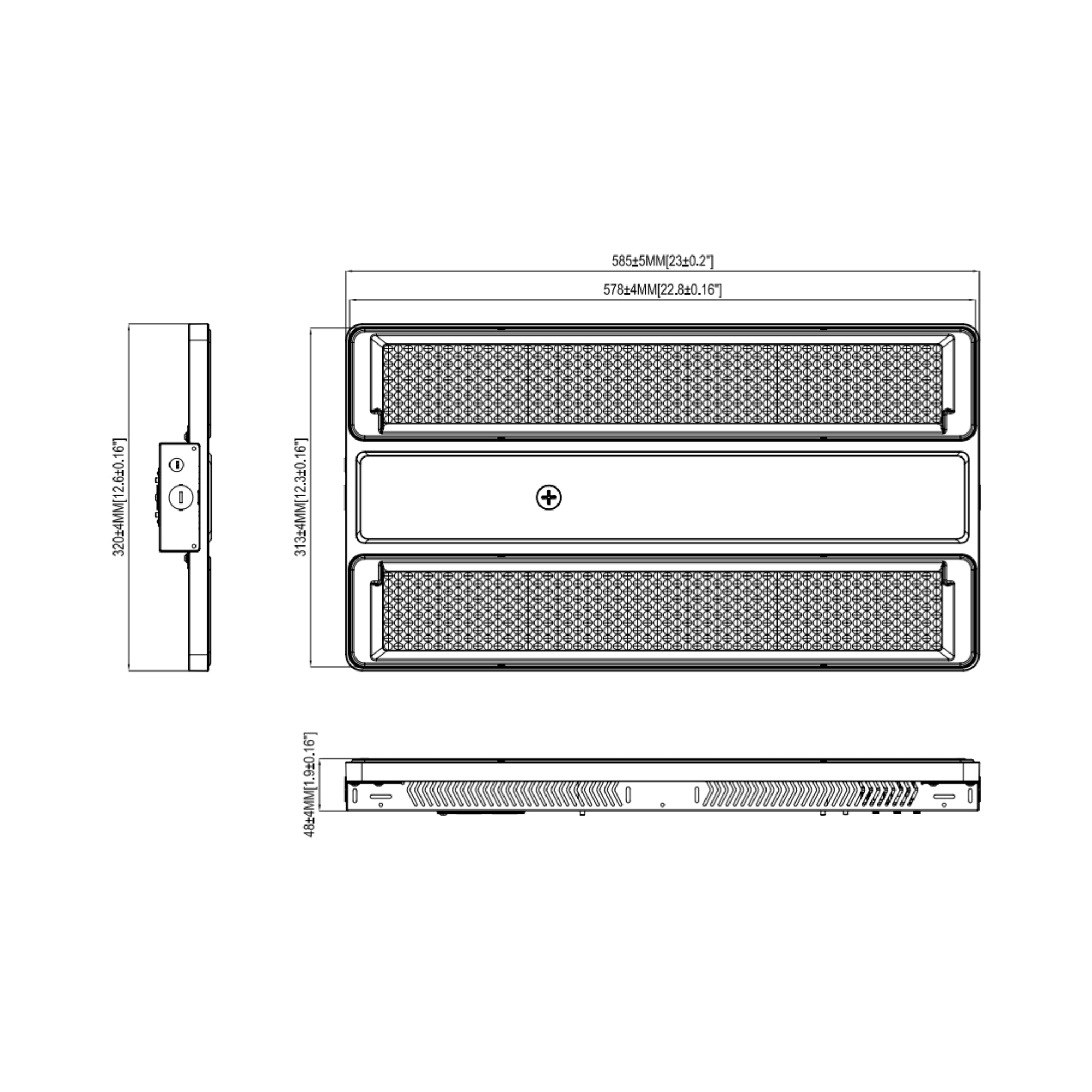 LEDVANCE SYLVANIA 66443 Opti-Select LED Linear High Bay 33,000 Lumens 175/195/220W Selectable 35K/40K/50K 277-480V Adjustable Distribution White