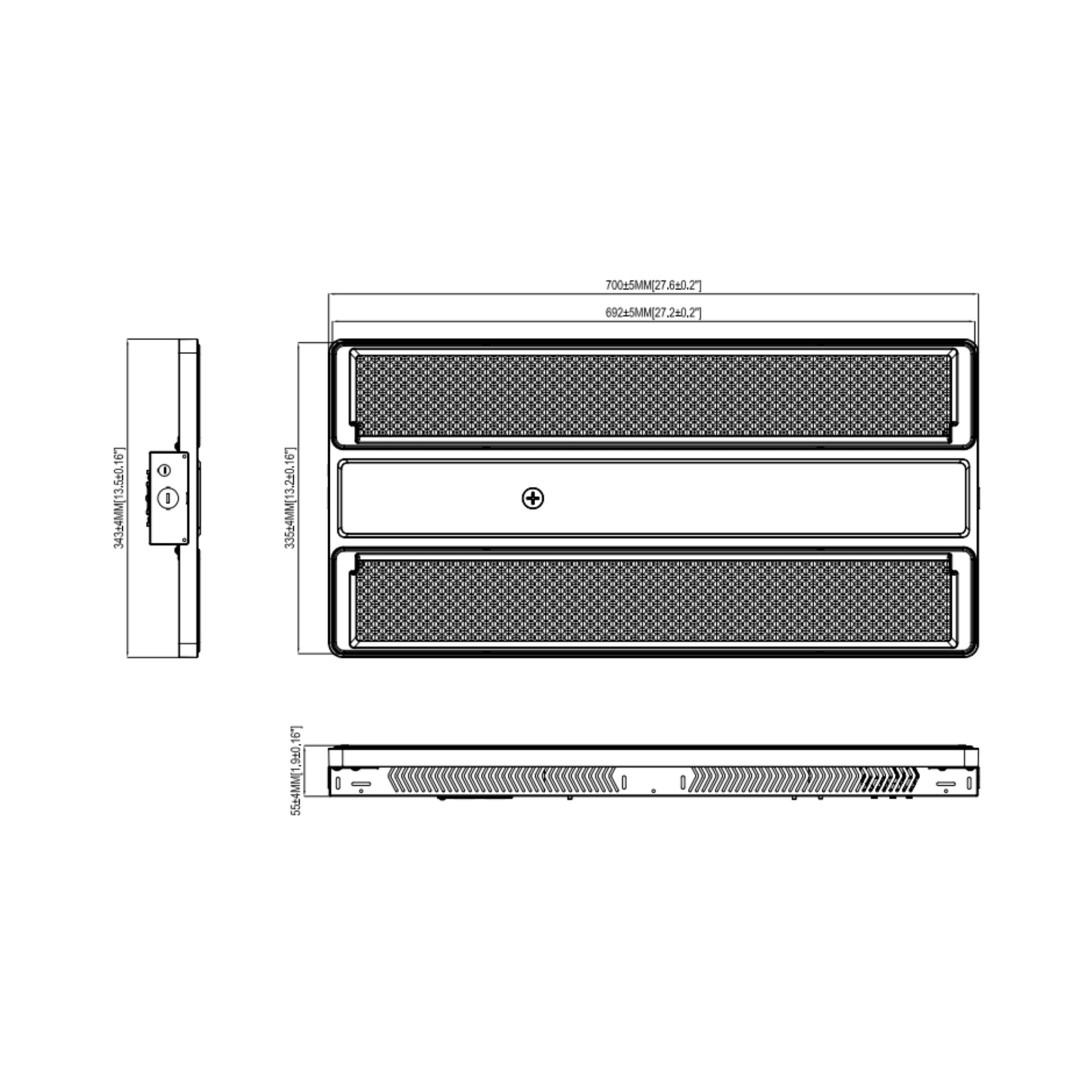 LEDVANCE SYLVANIA 66445 Opti-Select LED Linear High Bay 60,000 Lumens 340/370/400W Selectable 35K/40K/50K 277-480V Adjustable Distribution White
