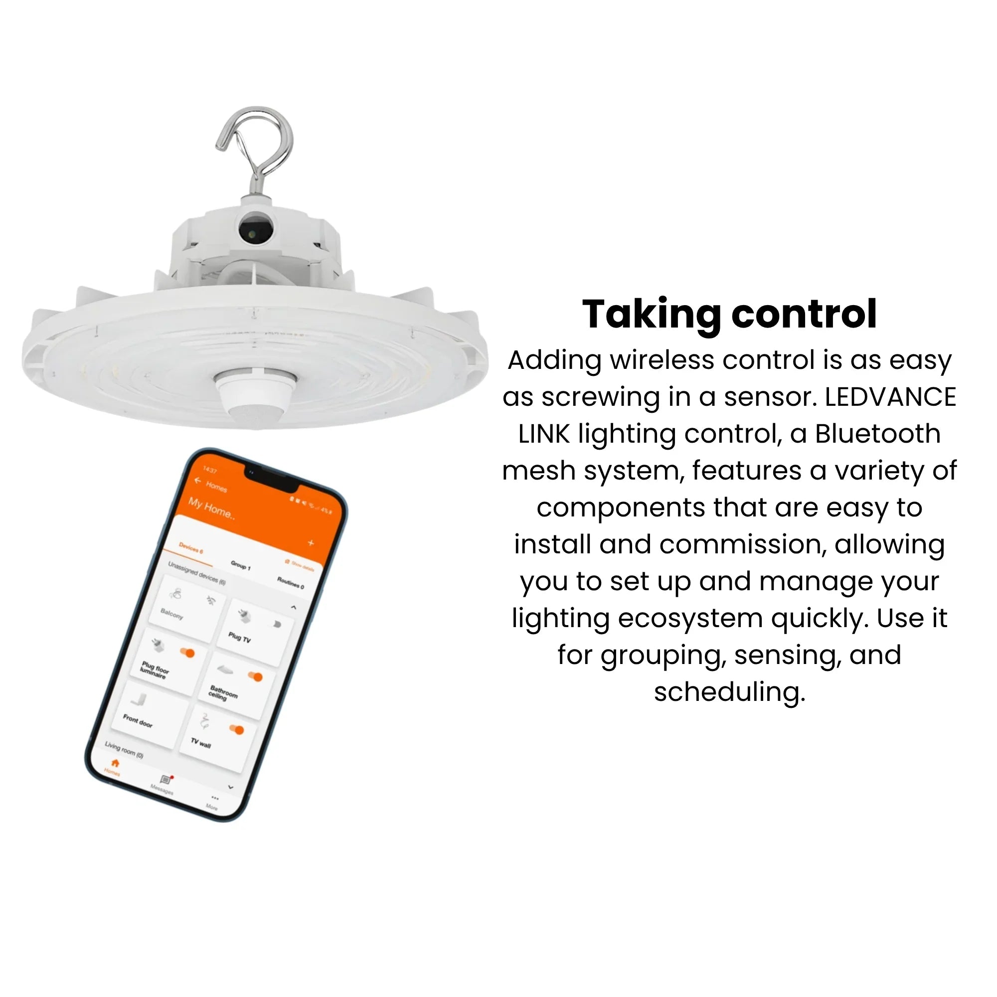 Sylvania - UFO High Bay Light, 300W, 45000 Lumens, 35K/40K/50K, 120-347V, White | Bees Lighting