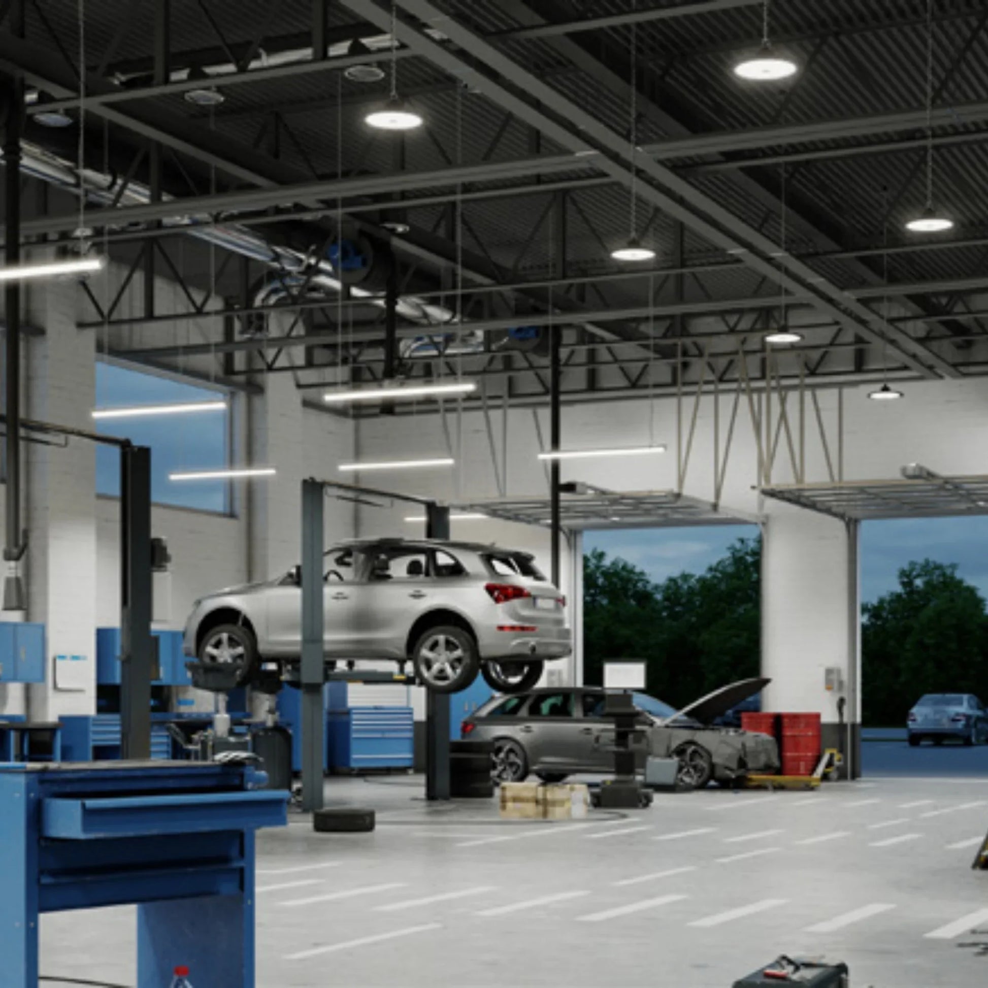 Sylvania - UFO High Bay Light, 100W, 15000 Lumens, 35K/40K/50K, 120-347V, Black | Bees Lighting