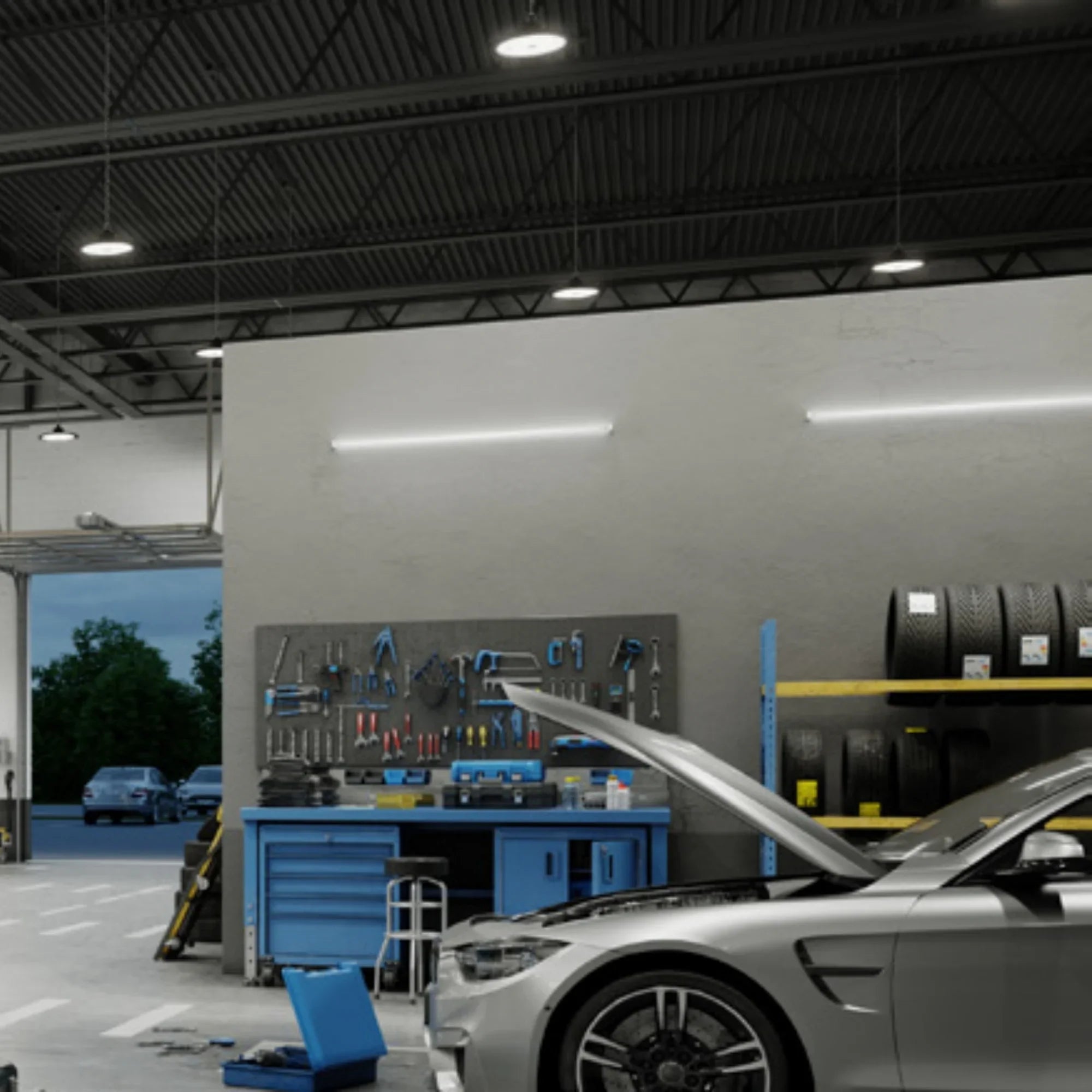 Sylvania - UFO High Bay Light, 240W, 36000 Lumens, 35K/40K/50K, 120-347V, Black | Bees Lighting