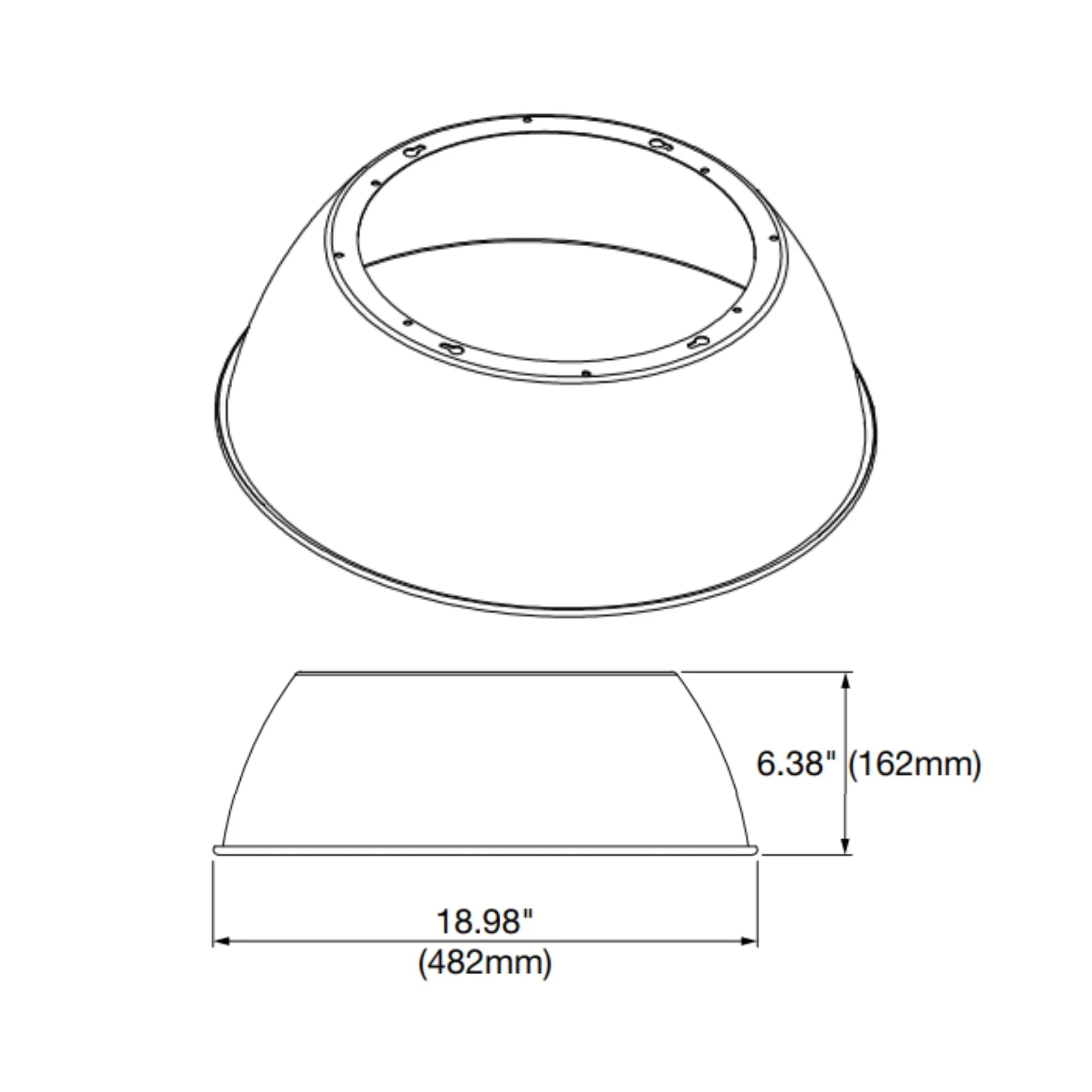 Aluminum Reflector, For Small Sylvania Opti-Select UFO High Bay