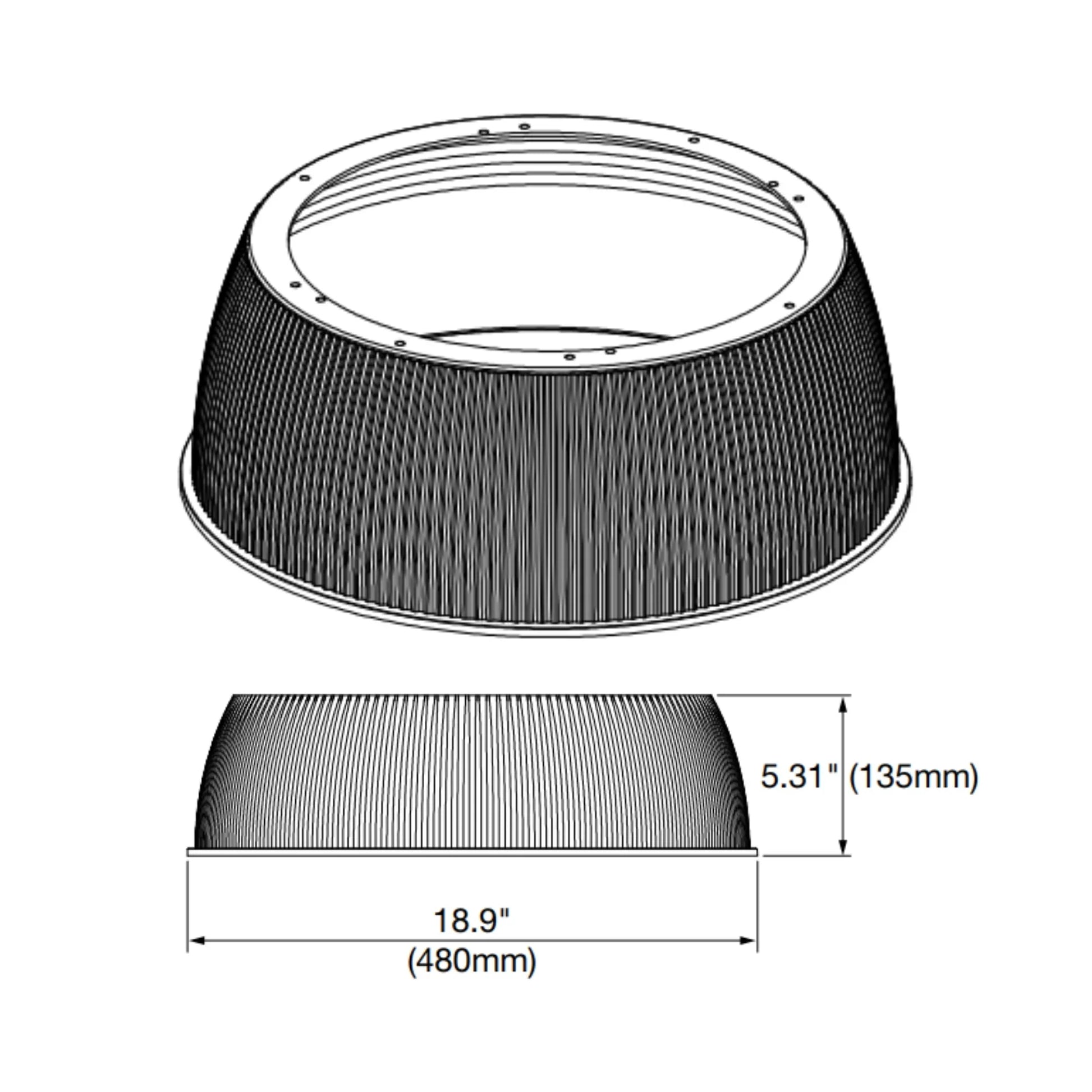 Sylvania - Polycarbonate Refractor, For Large Sylvania Opti-Select UFO High Bay | Bees Lighting