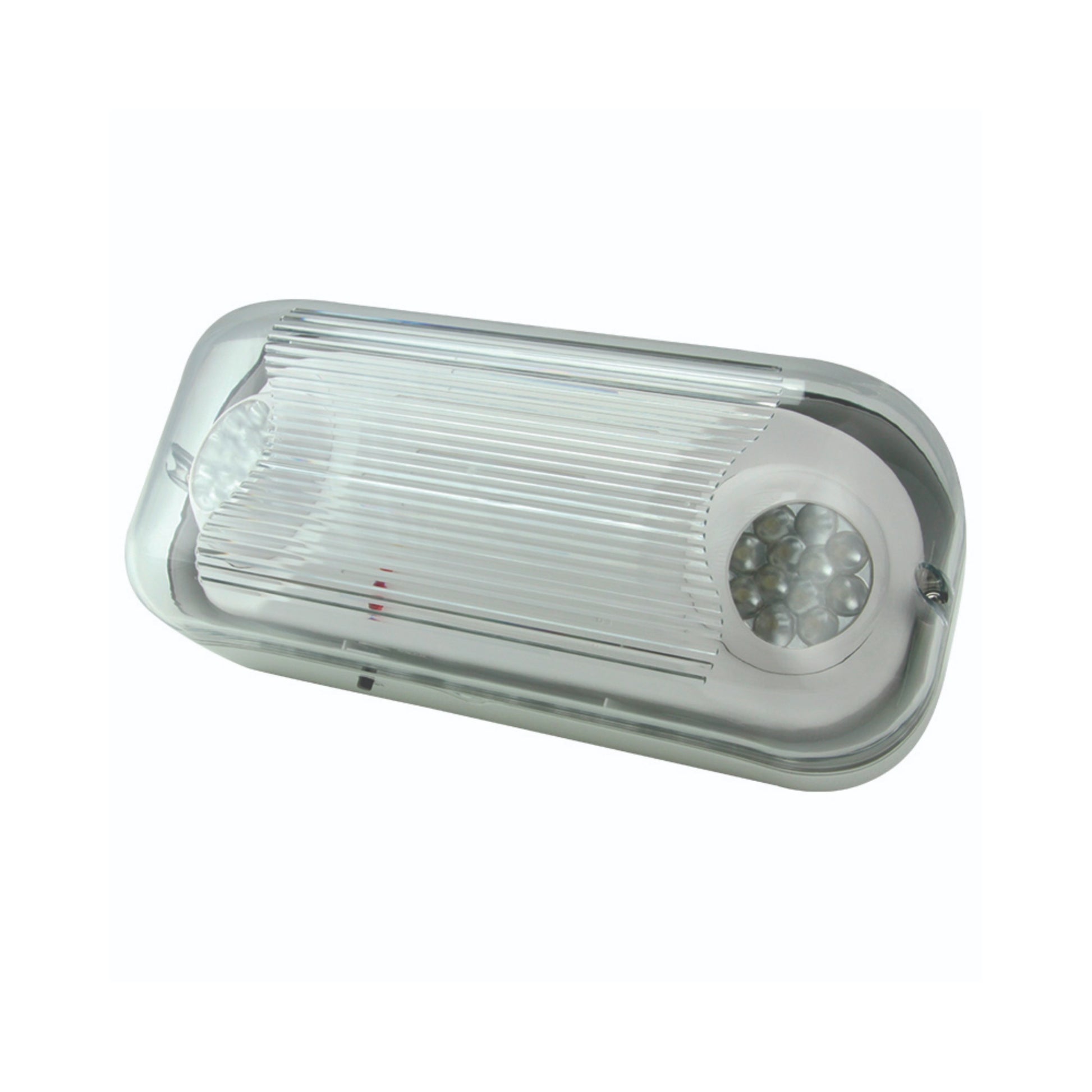 LED Emergency Light, 200 Lumens, Surface Mount, White, Wet Rated - Bees Lighting