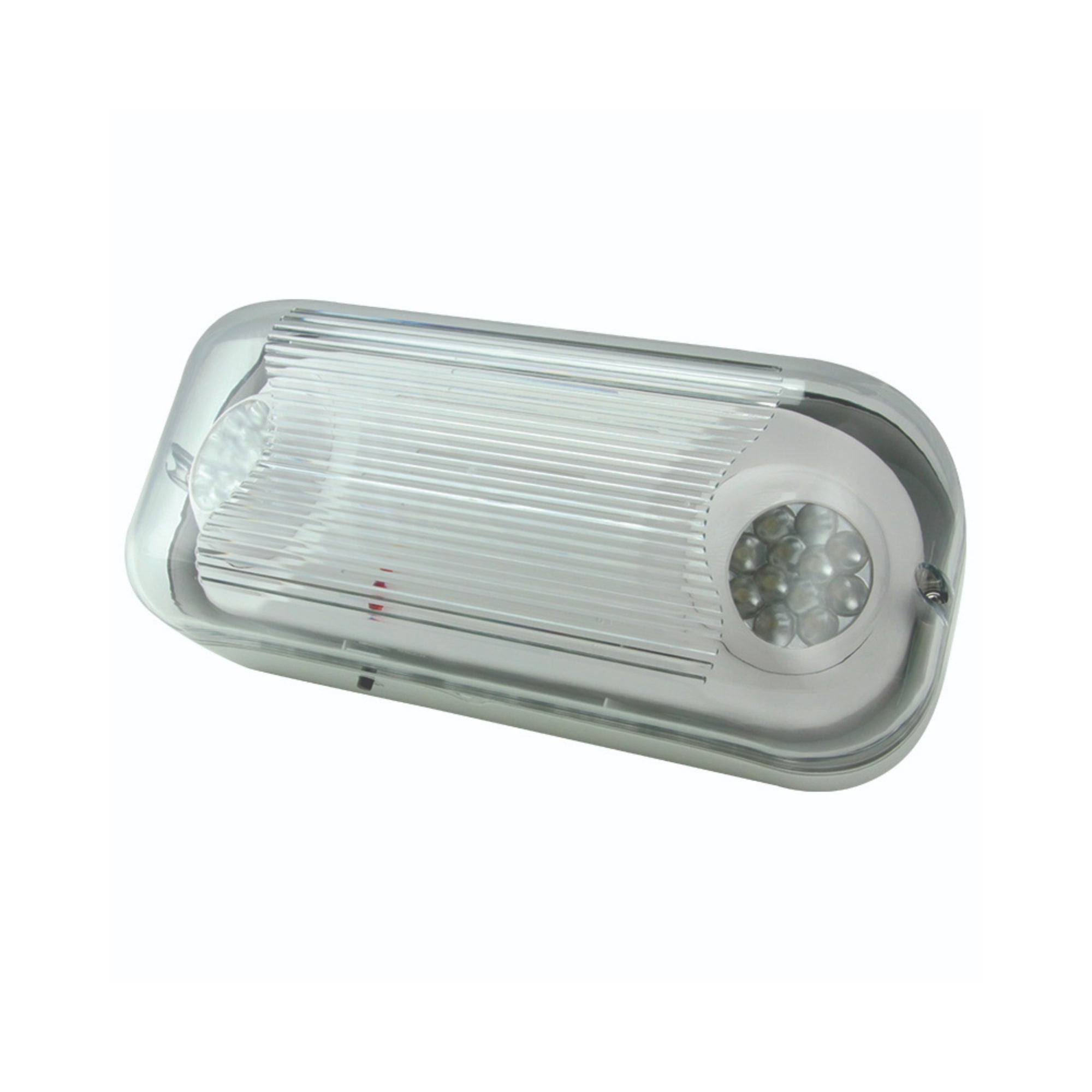 LED Emergency Light, 200 Lumens, Surface Mount, White, Wet Rated - Bees Lighting