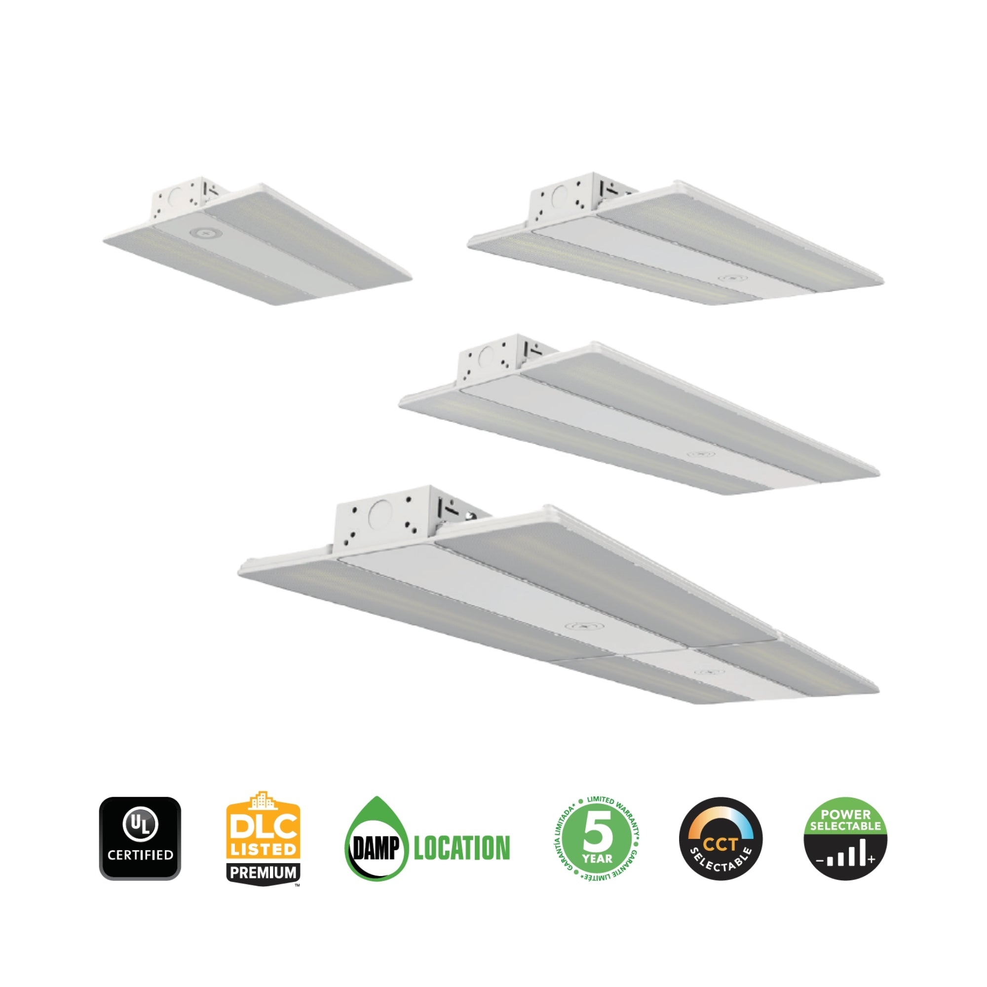 GLT - LED Linear High Bay Light, 160W, 24000 Lumens, 4000K/5000K, 347-480V | Bees Lighting