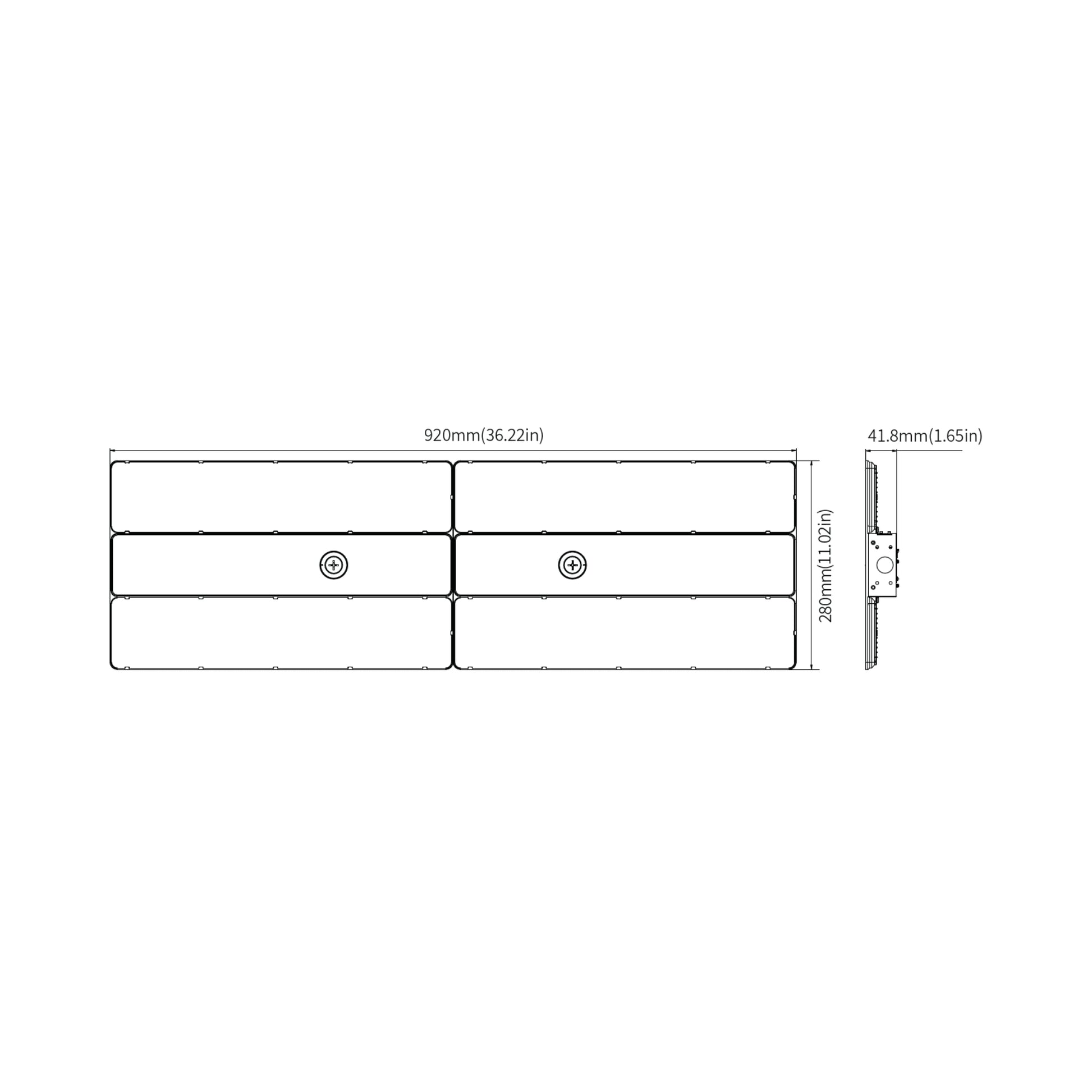 GLT - 3ft High Bay LED Light, 410W, 60000 Lumens, 4000K/5000K, 120-277V | Bees Lighting