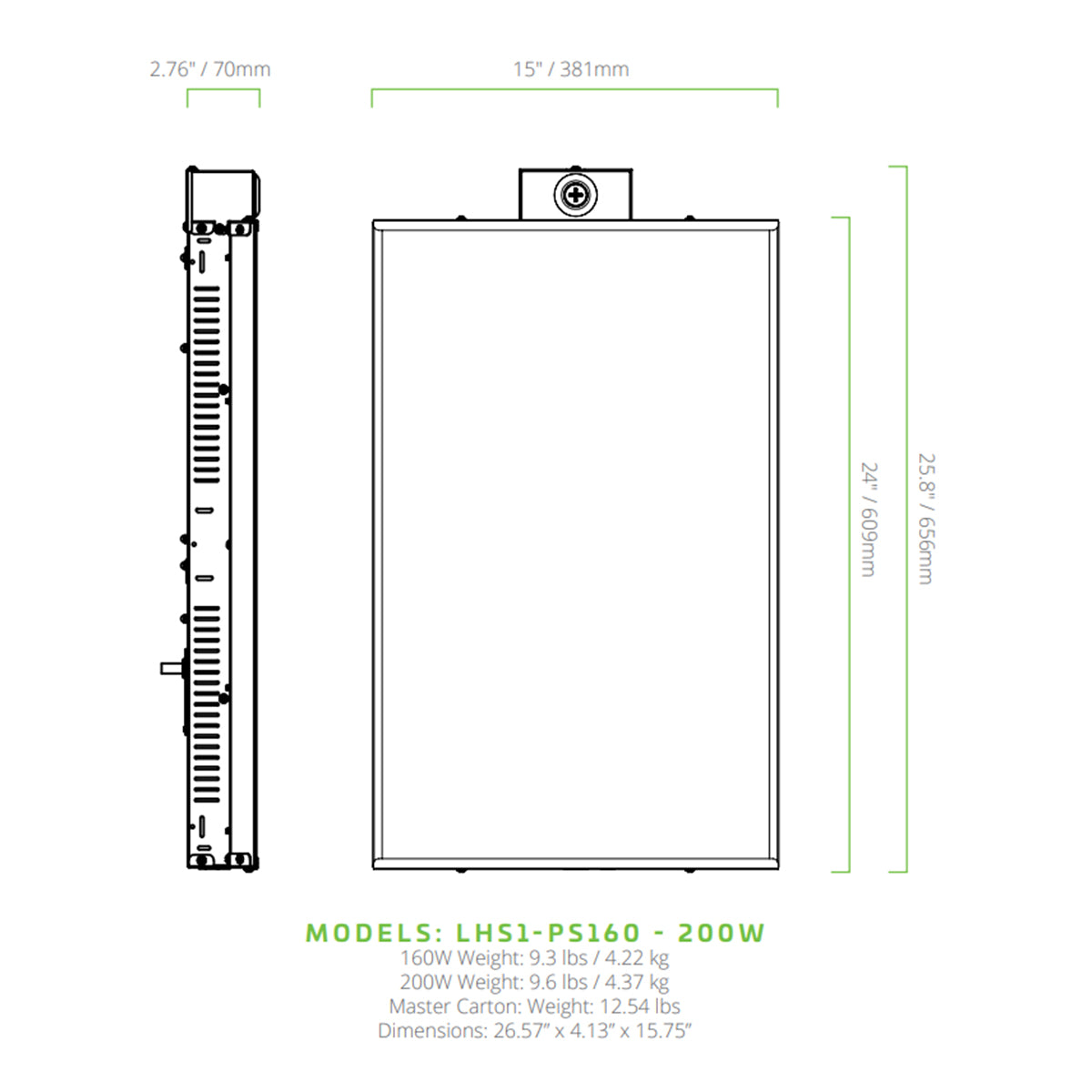 Linear High Bay LED Light, 90/110/130/160W, 24000lm, 4000K/5000K, 120-347V - Bees Lighting